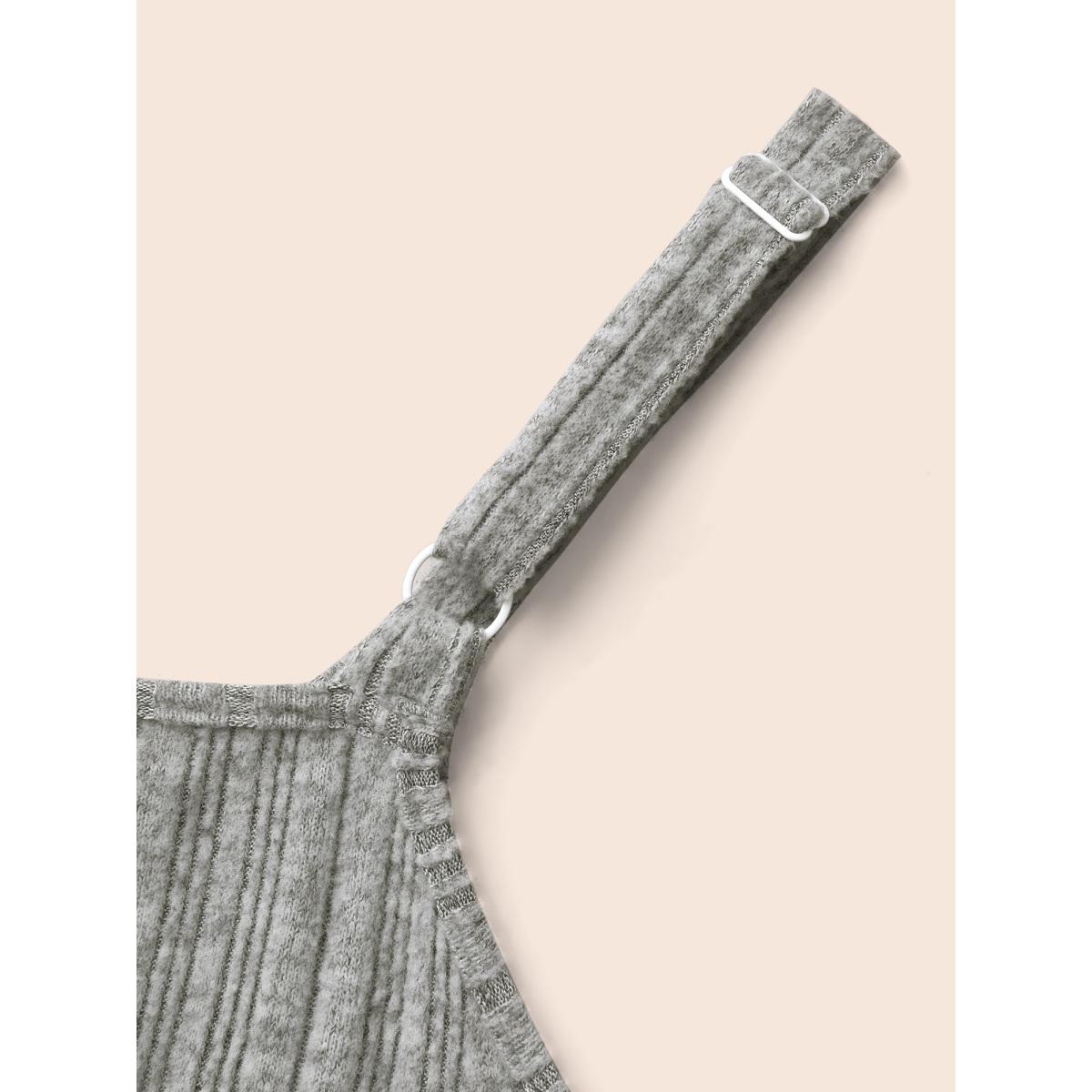 Plus Size LightGray Airy Cozy Cami Wide-Leg Jumpsuit Women Casual Sleeveless V-neck Everyday Loose Jumpsuits BloomChic 30/6X Product Image