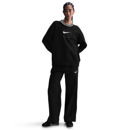 Womens Nike Sportswear Phoenix Fleece Oversized Graphic Crew-Neck Sweatshirt | HJ0949-233 Product Image