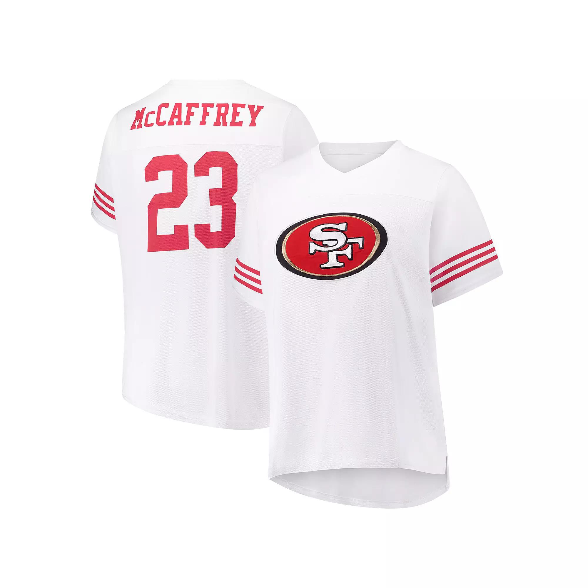 Women's Fanatics Christian McCaffrey White San Francisco 49ers Plus Size Fashion Jersey, Size: 4XL Product Image