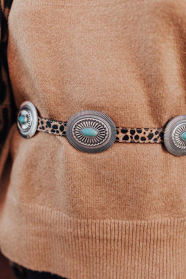 The Steele Concho Leopard Belt Product Image