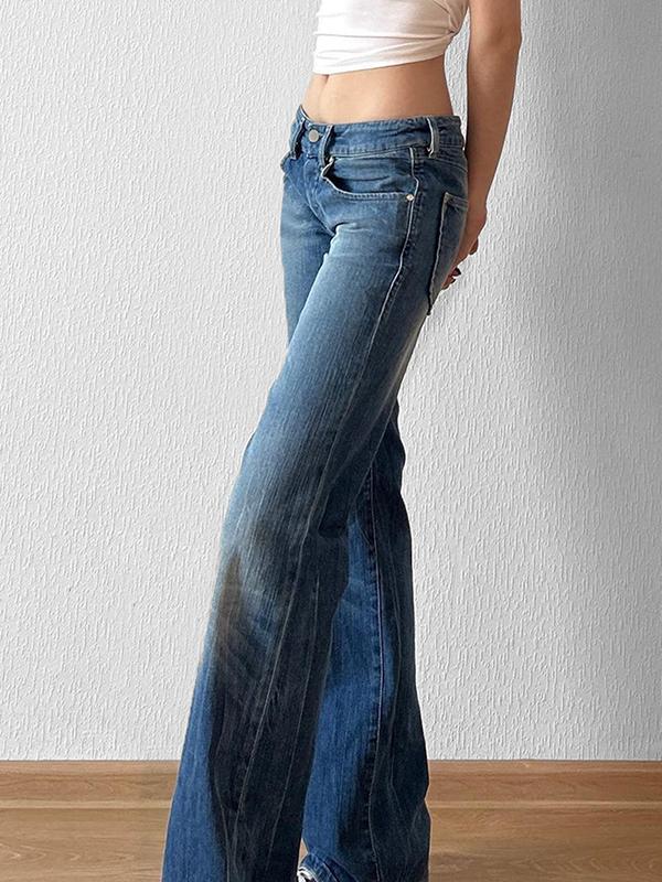 Basic Washed Aged Boyfriend Jeans Product Image