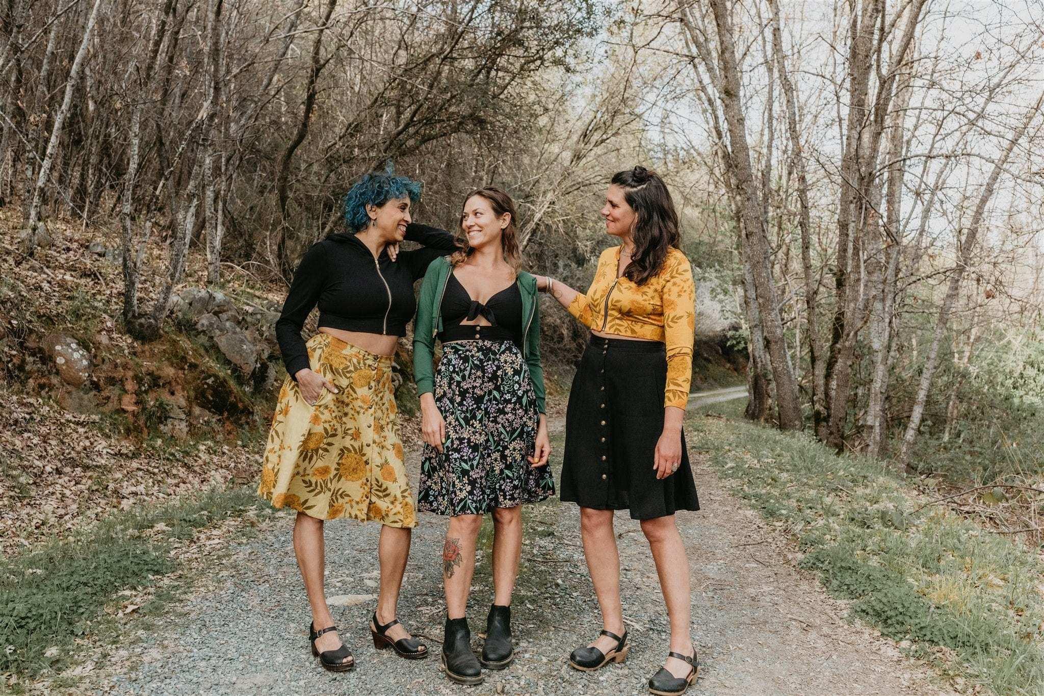 Bae Skirt in Black Herbal Challis Product Image