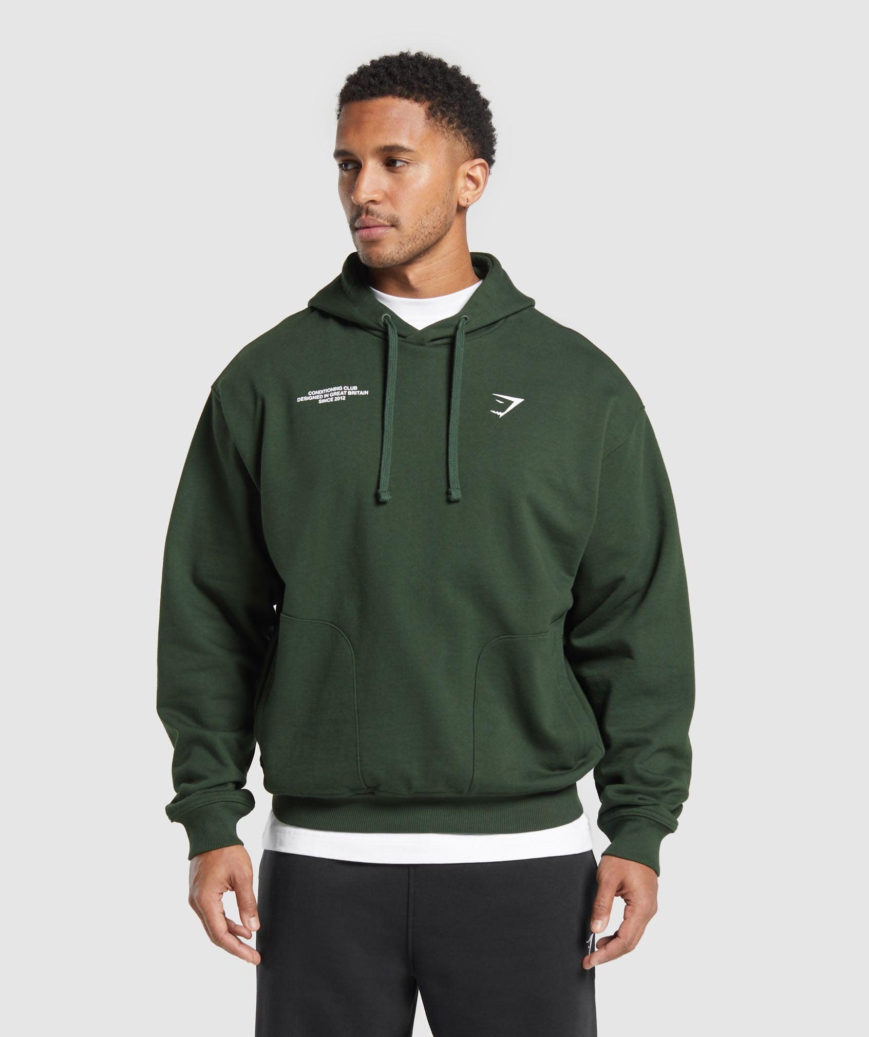 Gymshark Conditioning Club Hoodie - Trail Green Male Product Image