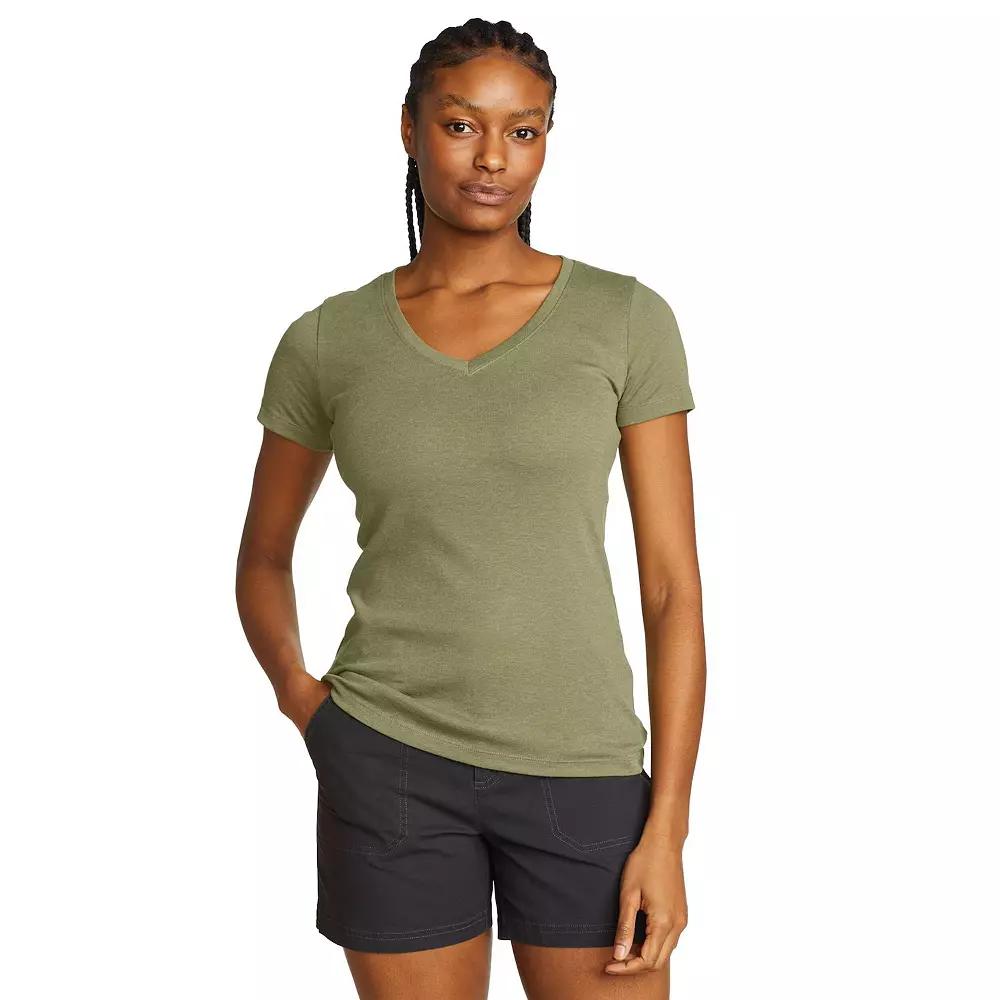 Women's Eddie Bauer Short Sleeve Favorite V Neck Tee,  Product Image