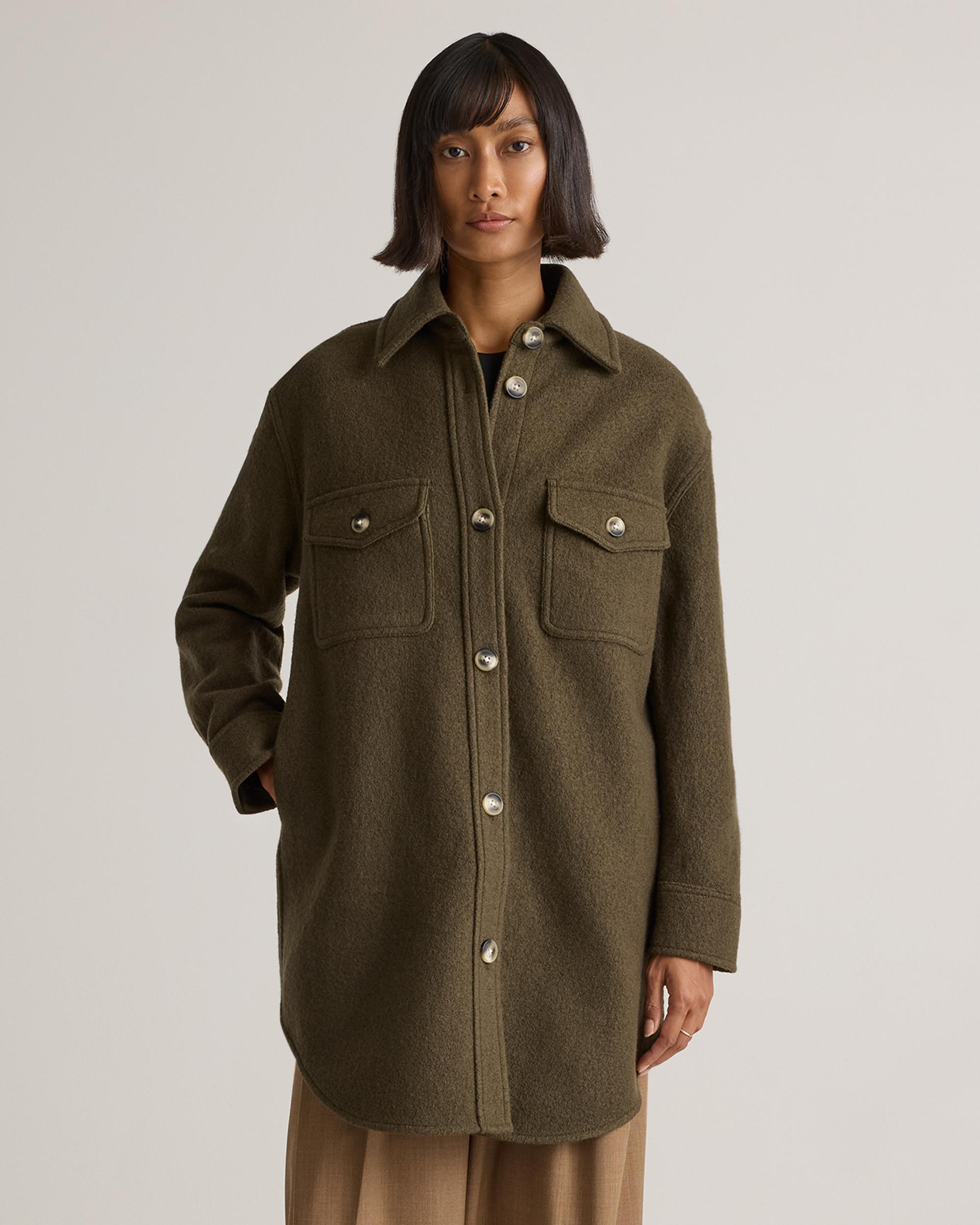 Quince | Women's 100% Merino Wool Long Shirt Jacket Product Image