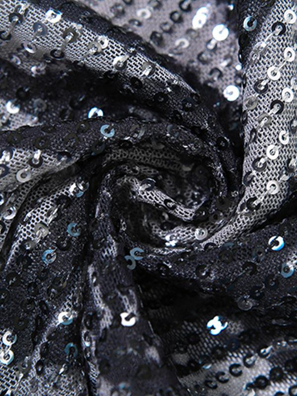 Sequin Eyelet Backless Halter Vest Product Image