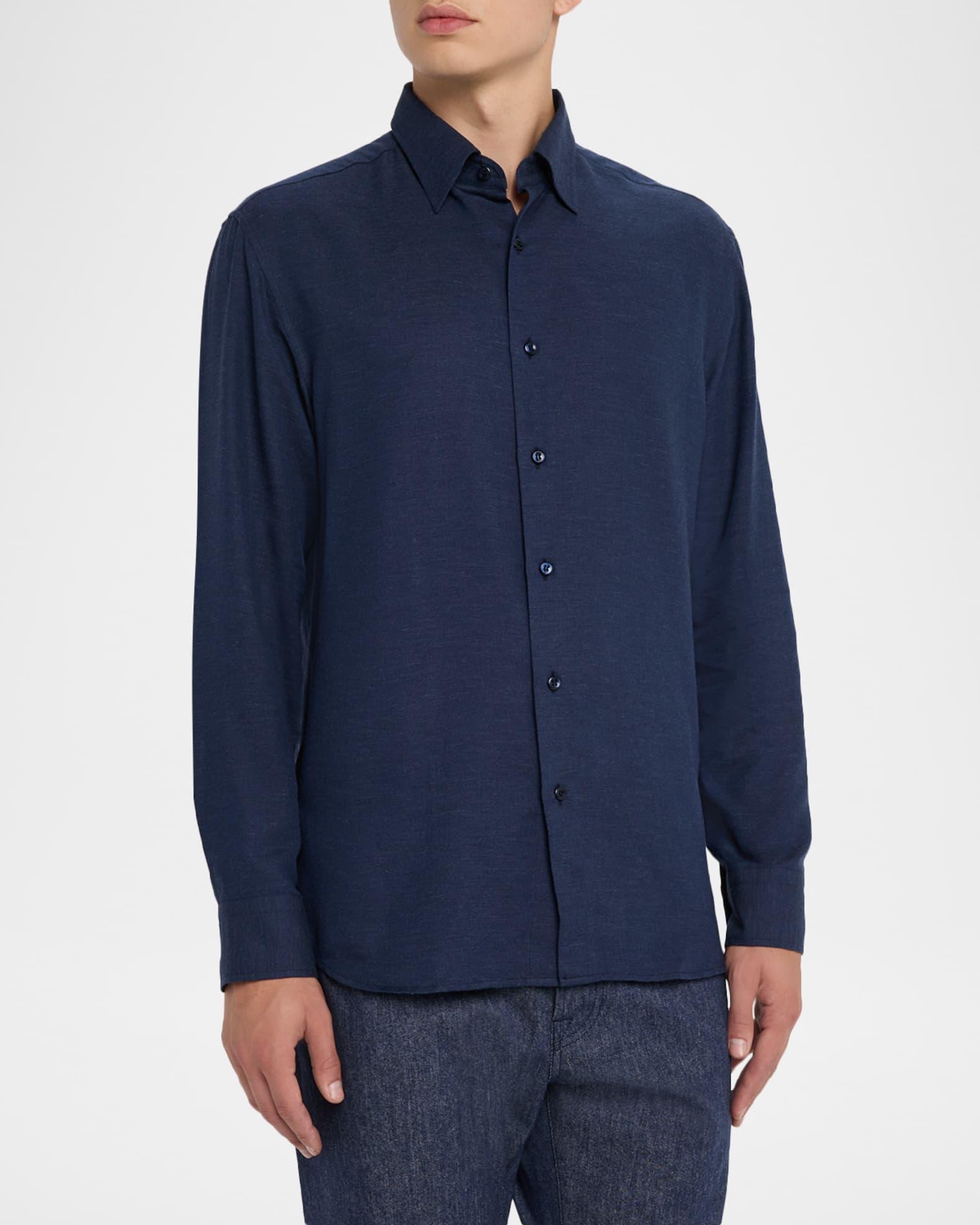 Men's Cotton and Cashmere Sport Shirt Product Image