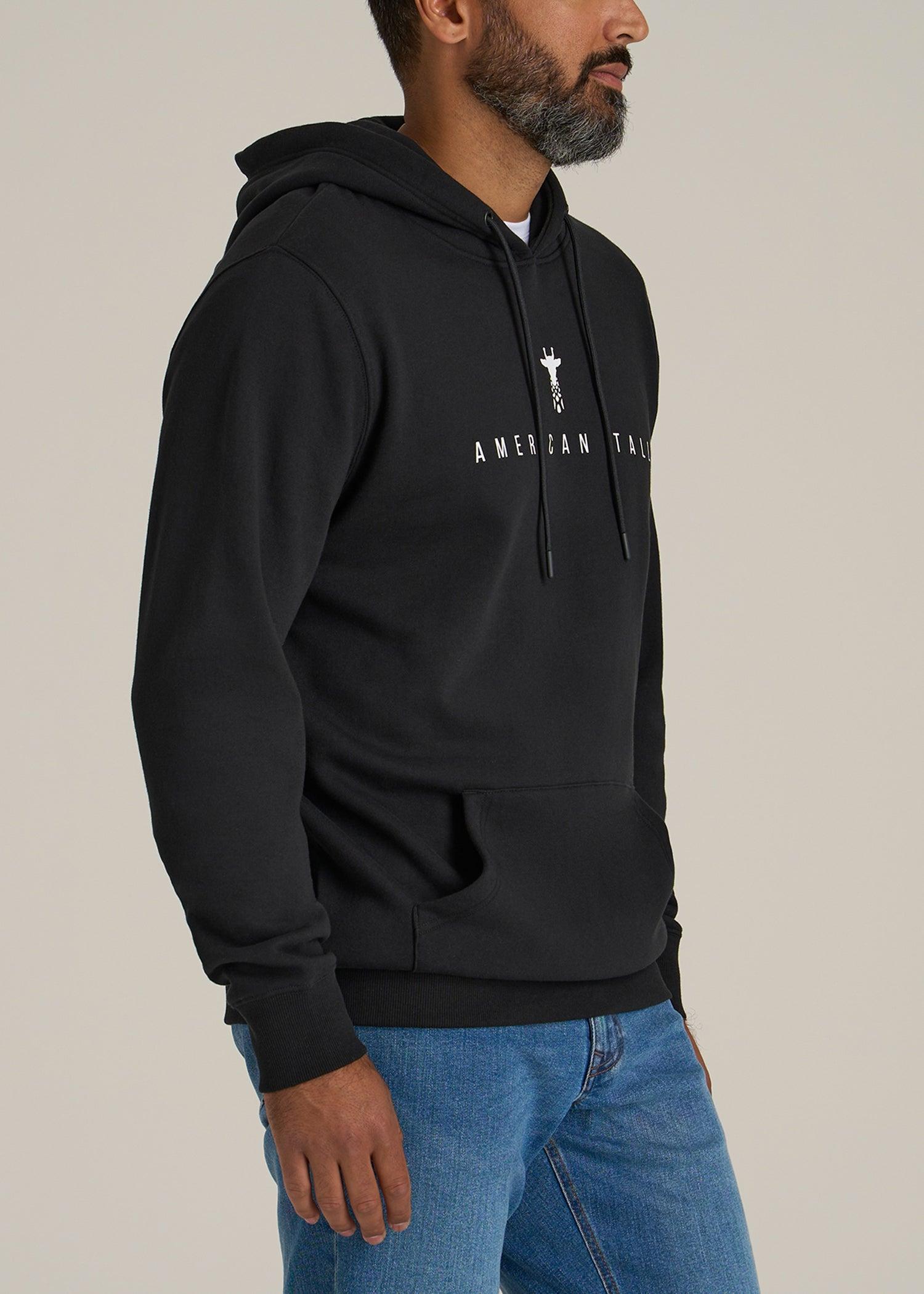 Regular Corporate Logo Hoodie for Men in Black Male Product Image