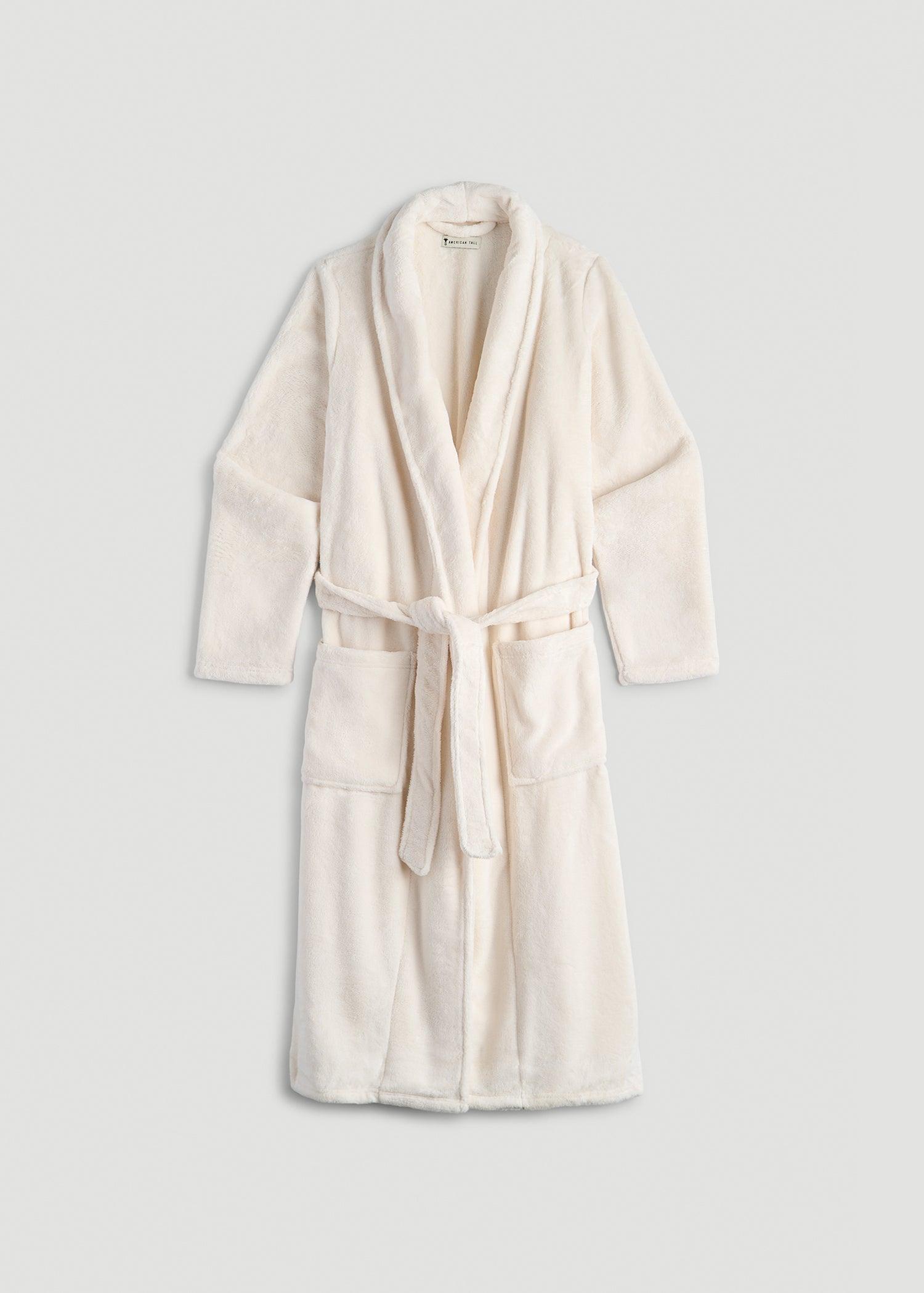 Lounge Robe for Tall Women in White Alyssum Female Product Image