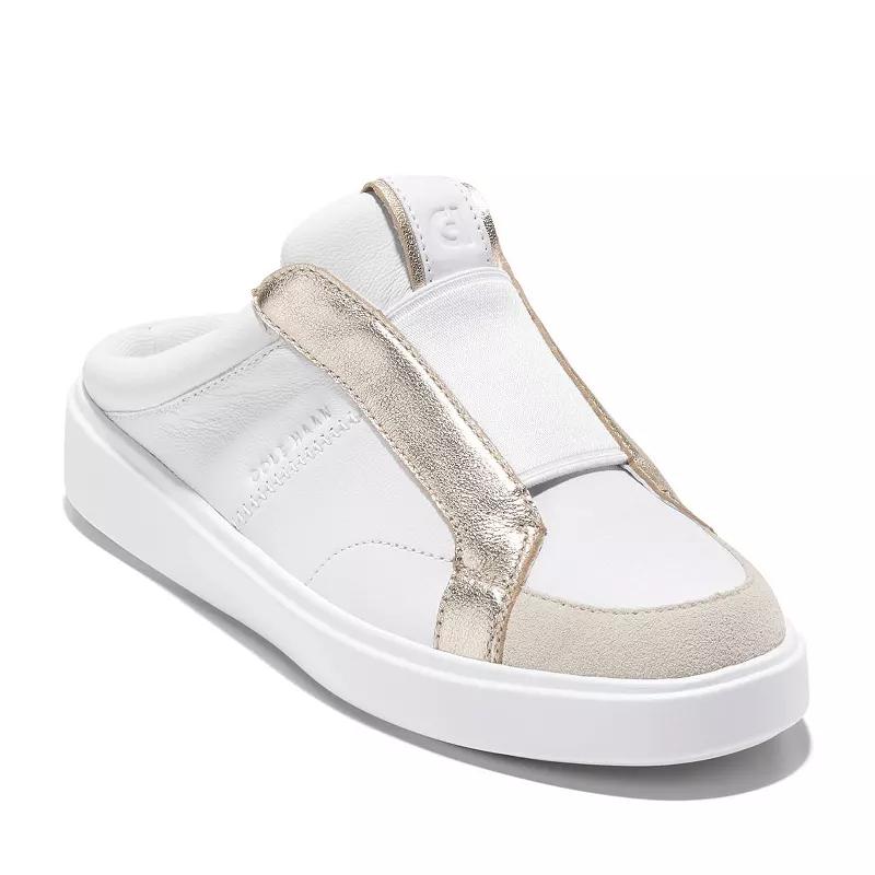 Cole Haan Grand Crosscourt Coaster Women's Sneakers, Size: 7.5, White Silver Gold Product Image