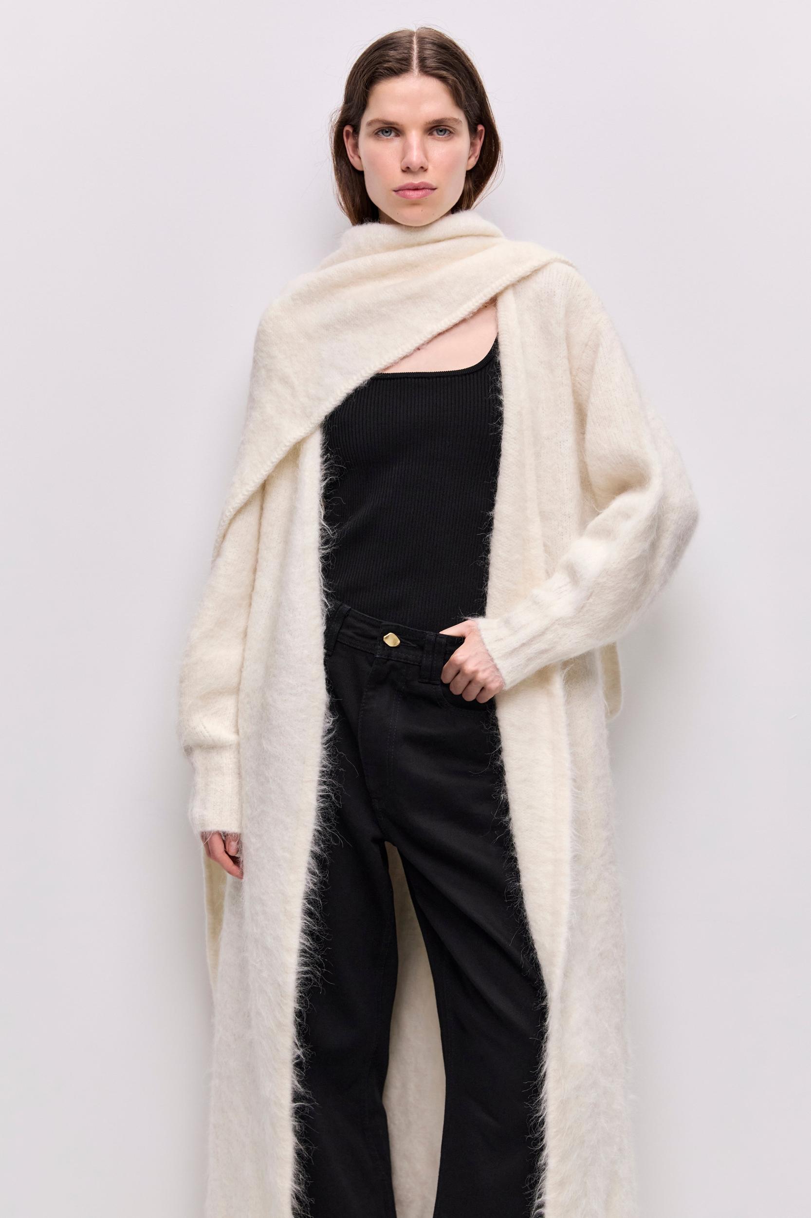 Emory Long Cardigan-CREAM / S/M Product Image