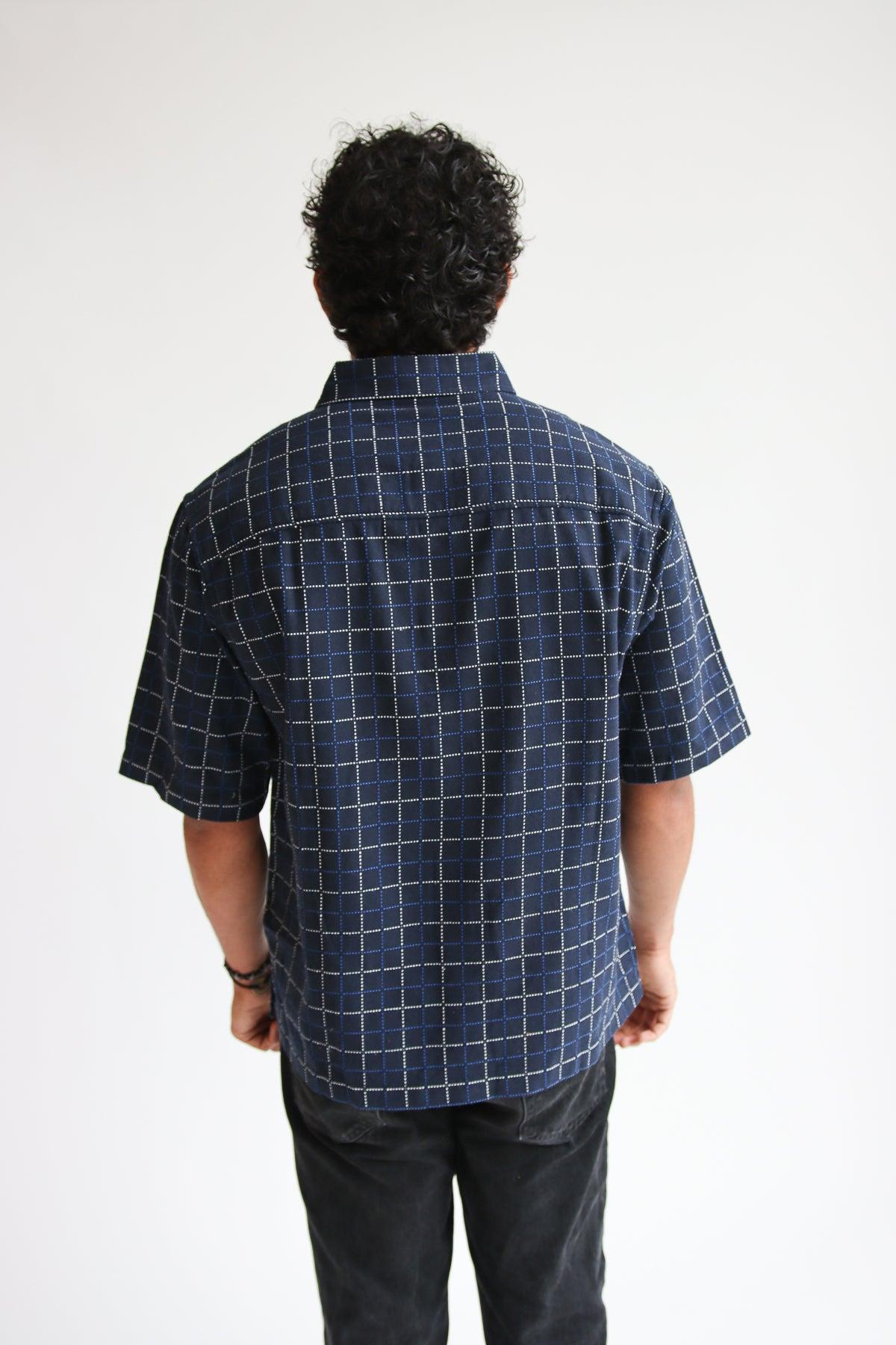 Grid Pattern Button Up Shirt Product Image