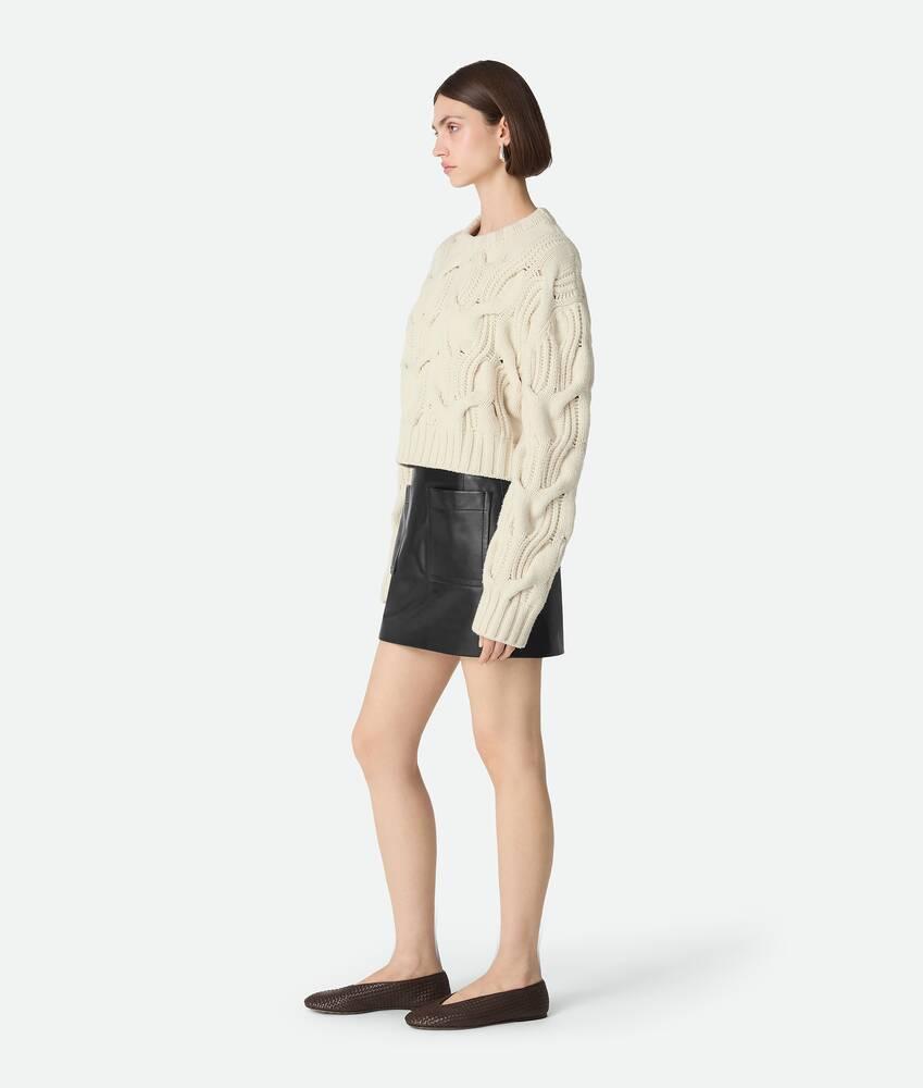 Women's Leather Skirt in Black Product Image