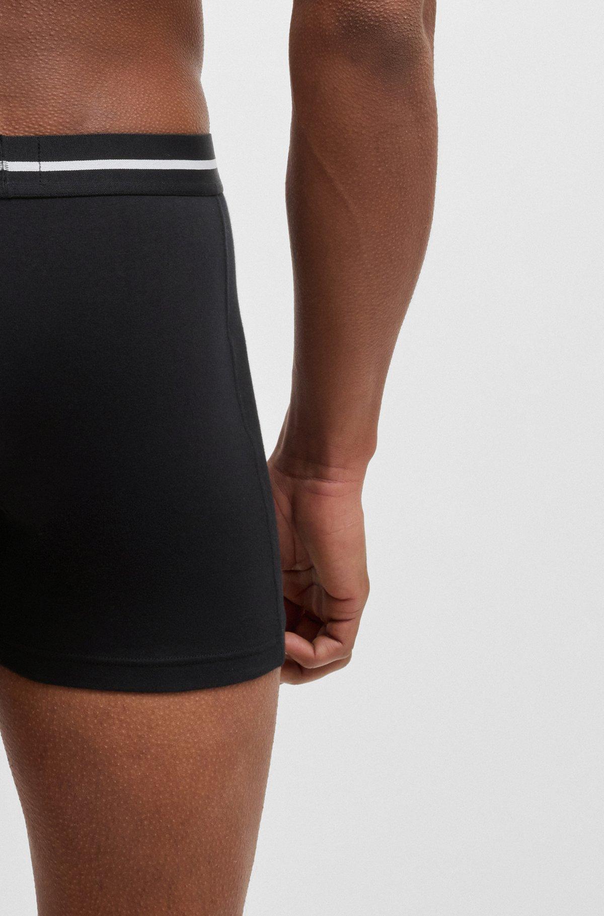 Three-pack of stretch-cotton boxer briefs with logo Product Image