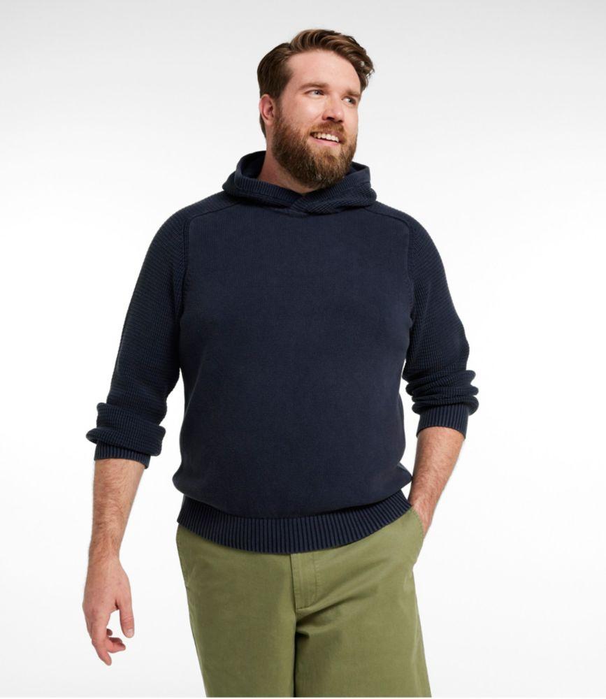 Men's Sunwashed Textured Cotton Sweater, Hoodie Product Image