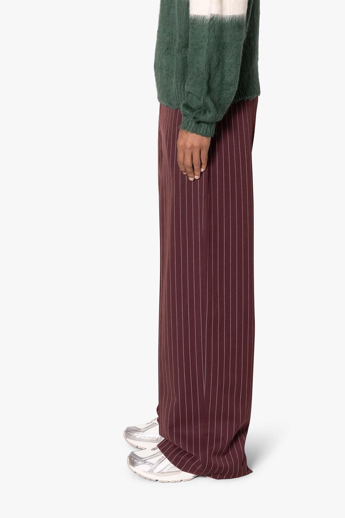 Wide Leg Trouser Pants - Red Product Image