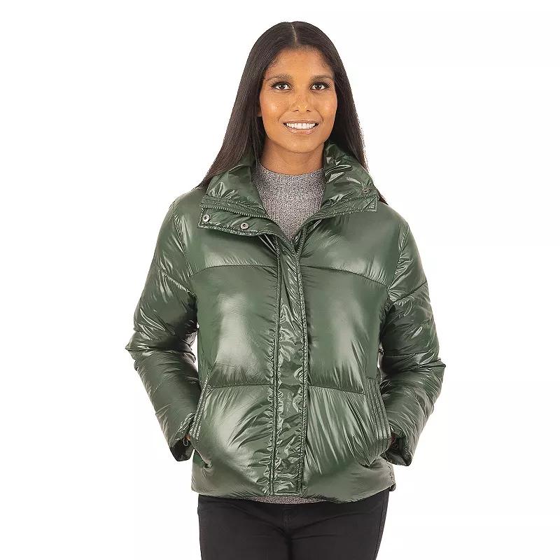 Women's Fleet Street Glossy Short Padded Jacket,  Product Image