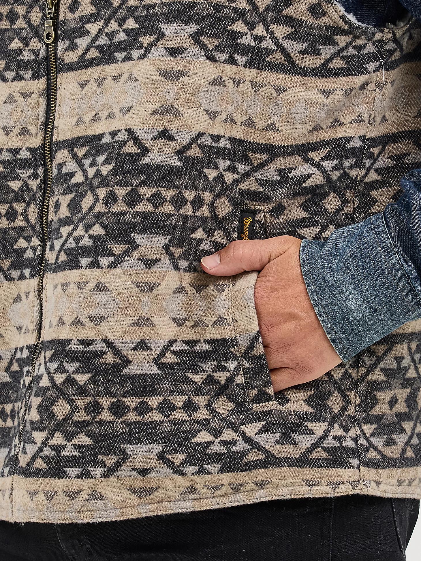 Men's Sherpa Lined Jacquard Vest | Men's JACKETS & OUTERWEAR | Wrangler® Product Image