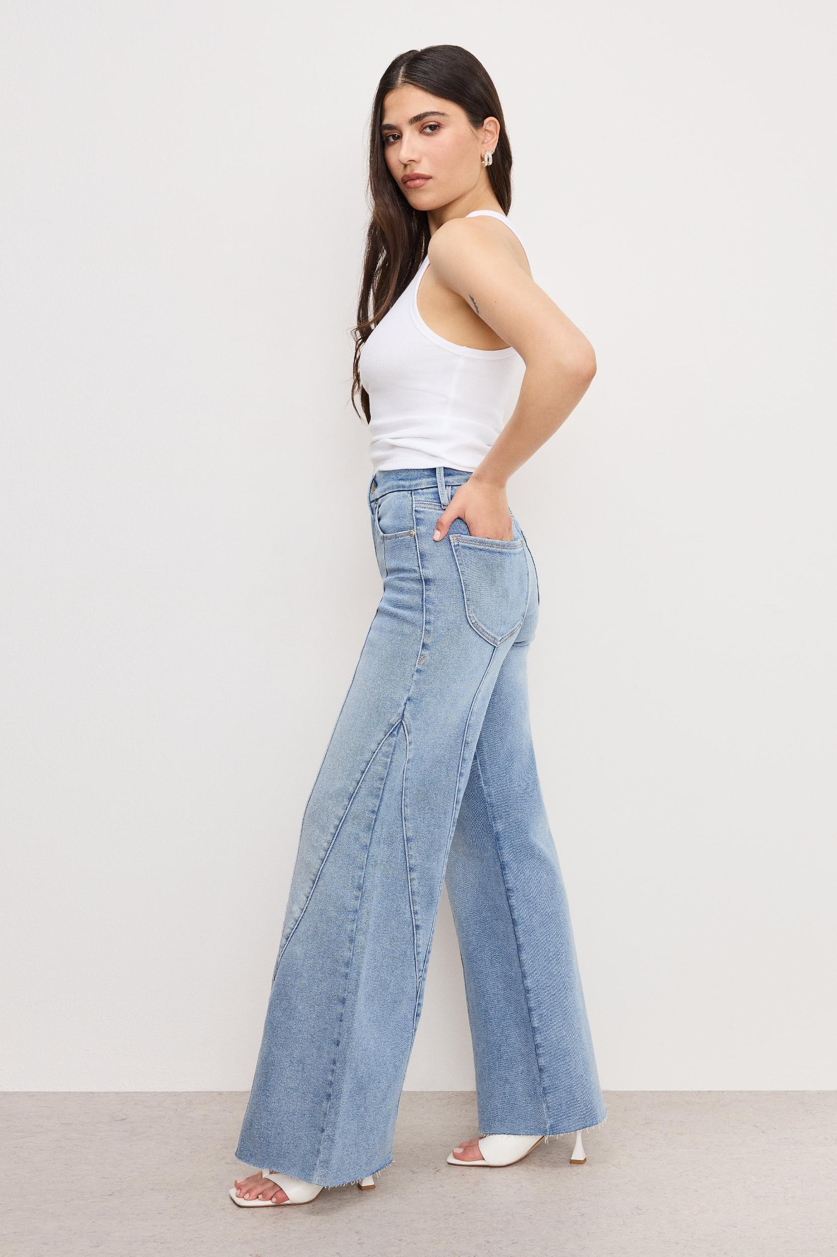 GOOD PETITE PALAZZO JEANS | INDIGO957 Product Image