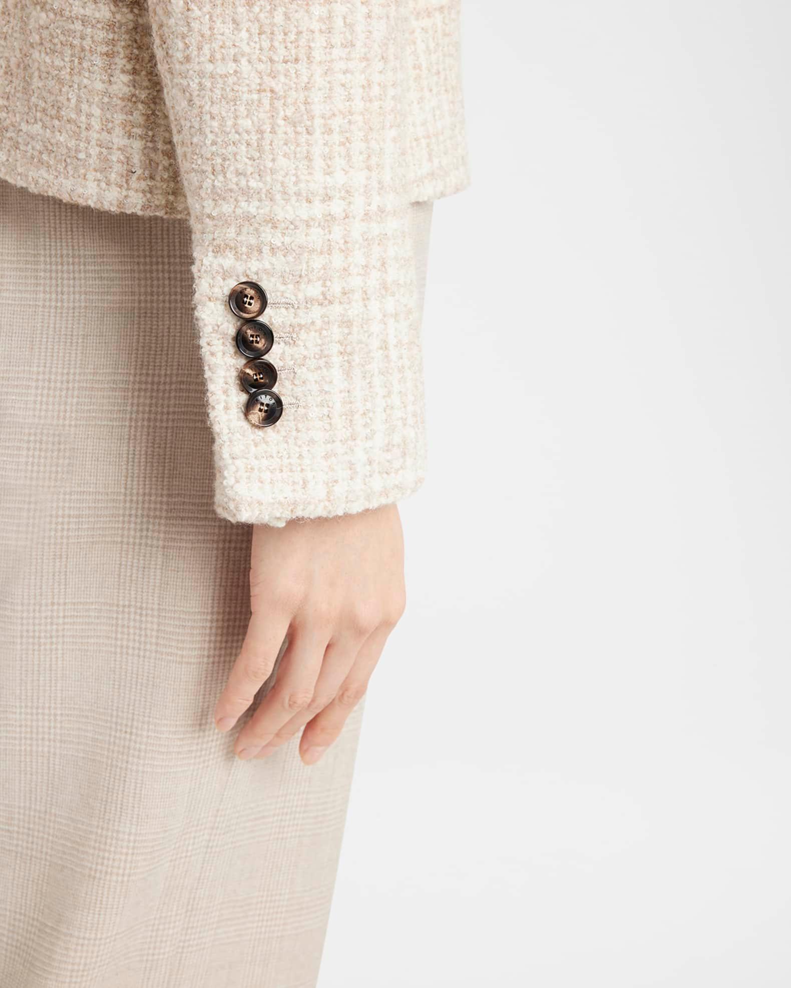 Check Tweed Double-Breasted Coat Product Image