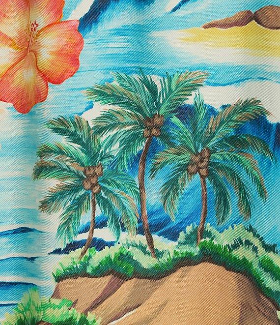Caribbean Scenic Print Short Sleeve Woven Shirt Product Image