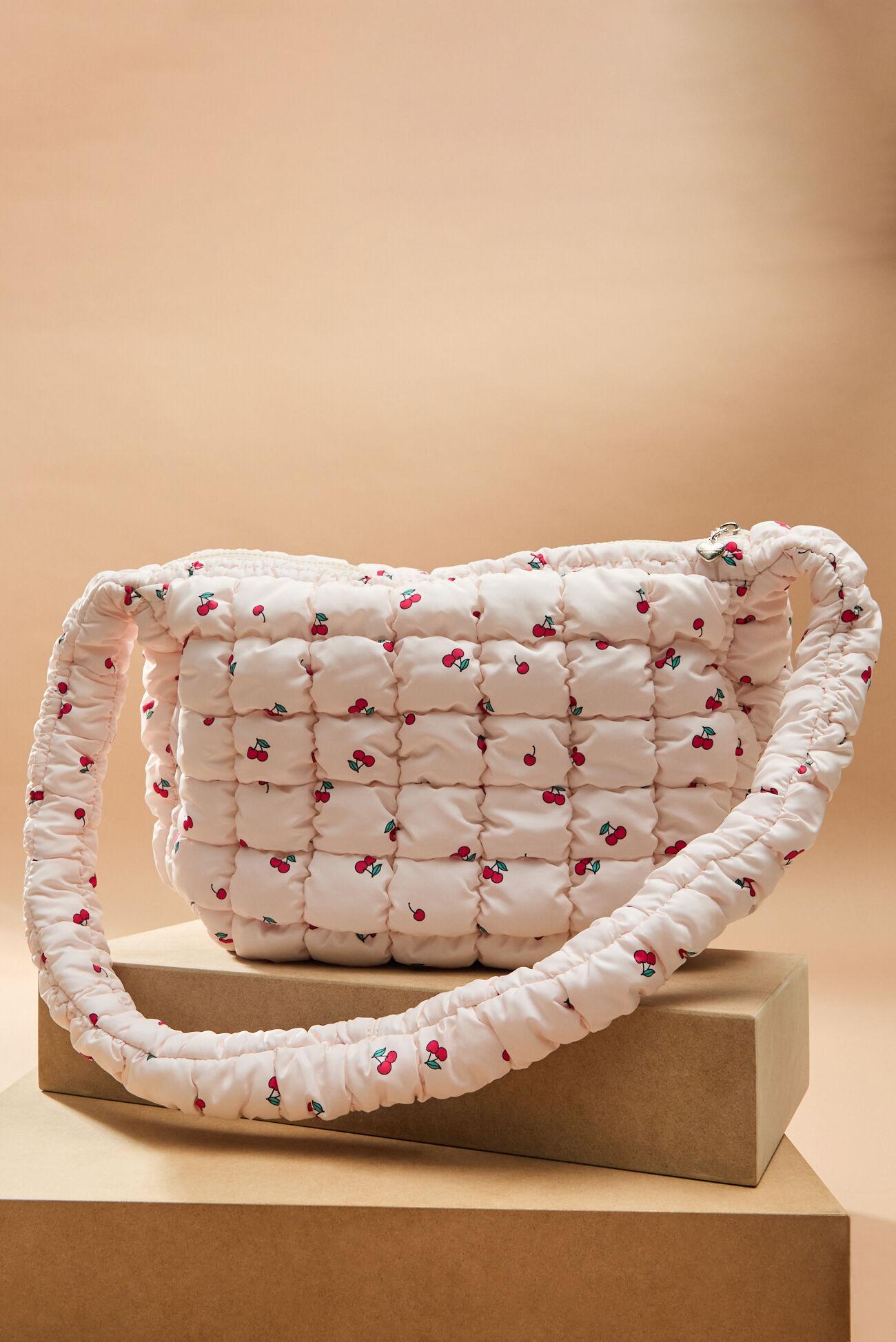 Proficient Cherry Quilted Puffer Shoulder Bag Product Image