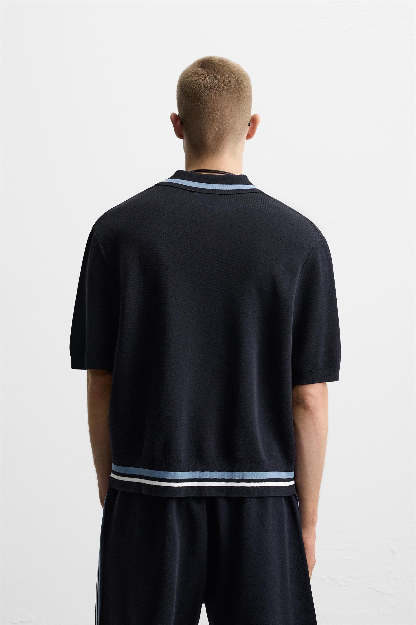 KNIT POLO SHIRT WITH POCKET Product Image