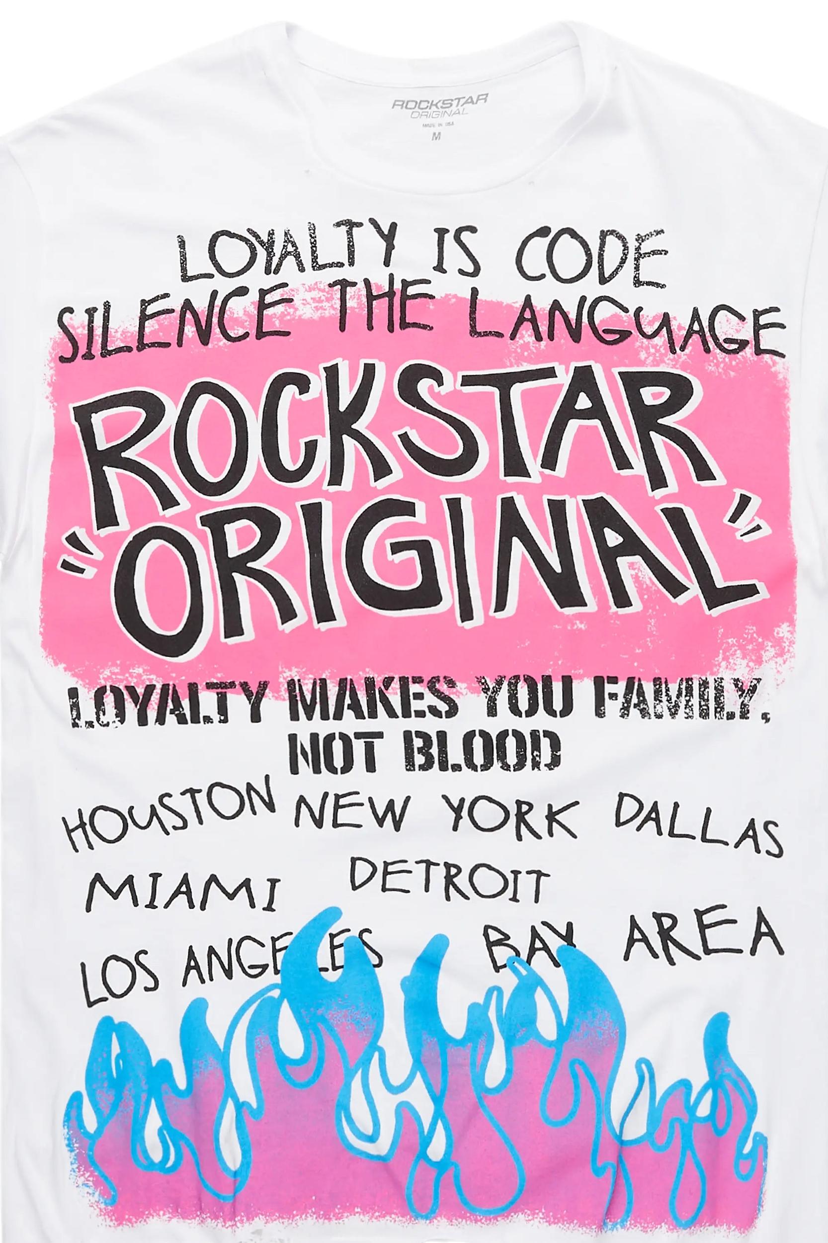 Beno White Oversized Graphic T-Shirt Male Product Image