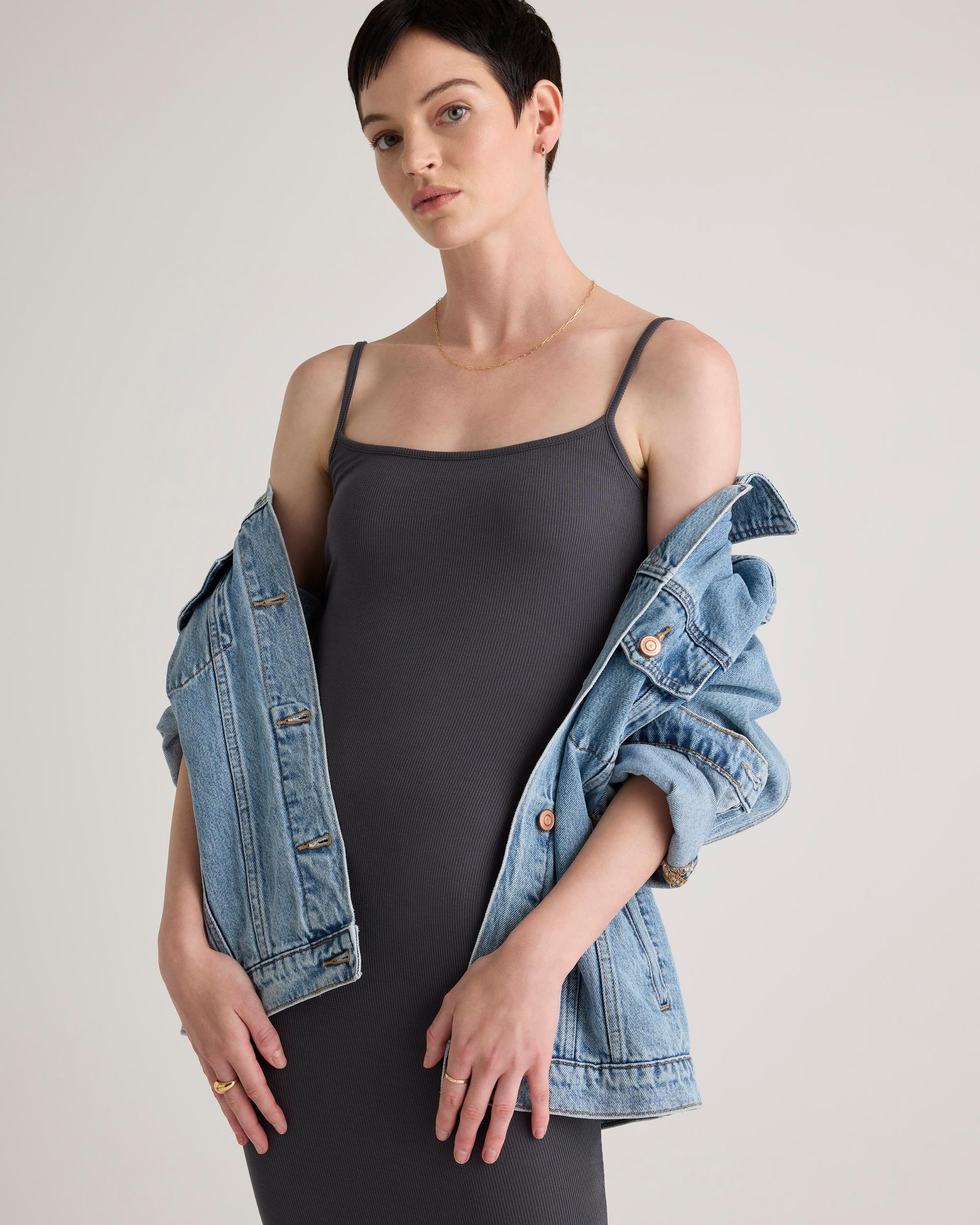 Quince | Women's Tencel Rib Knit Maxi Slip Dress Cotton/Modal Product Image