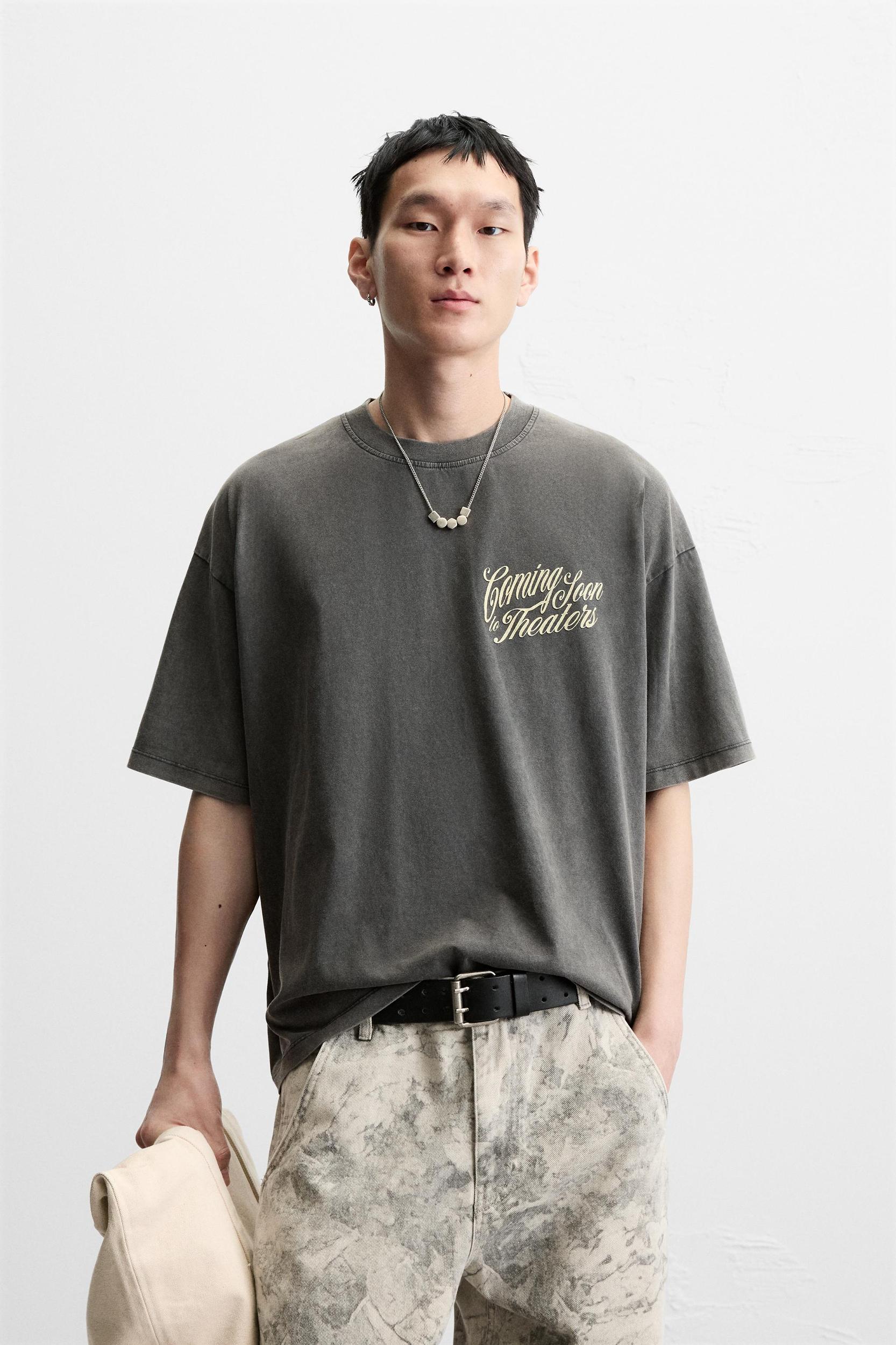 WASHED TEXT T-SHIRT Product Image