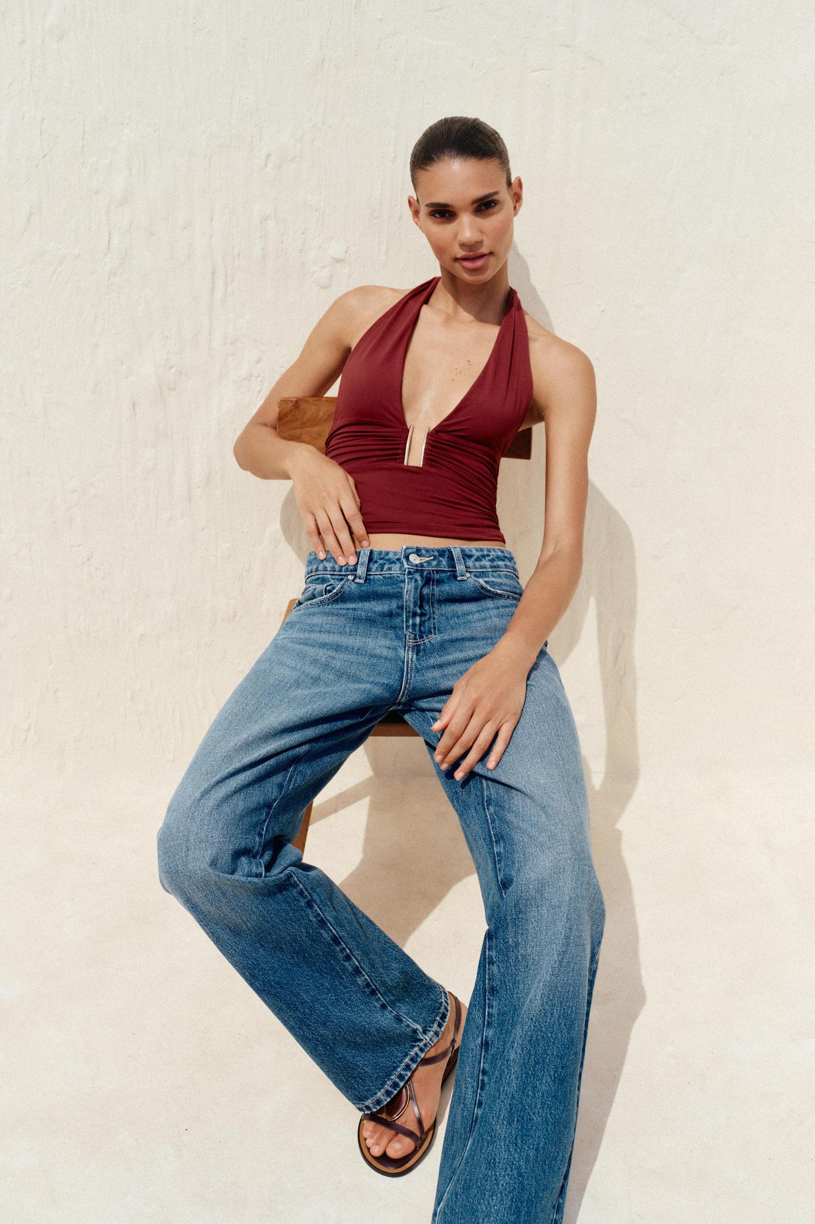 DRAPED HALTER TOP Product Image