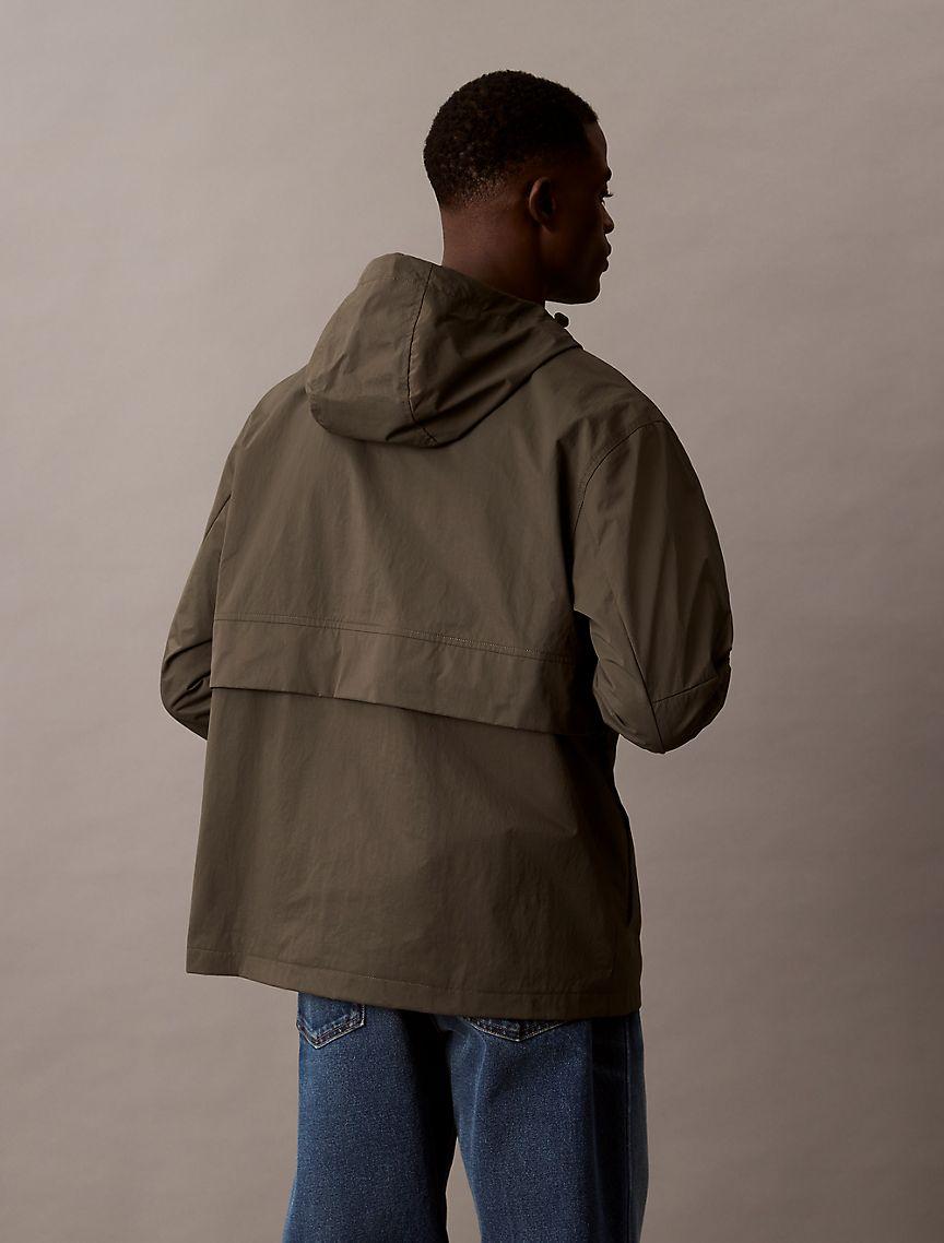 Crinkle Nylon Hooded Windbreaker Jacket Product Image