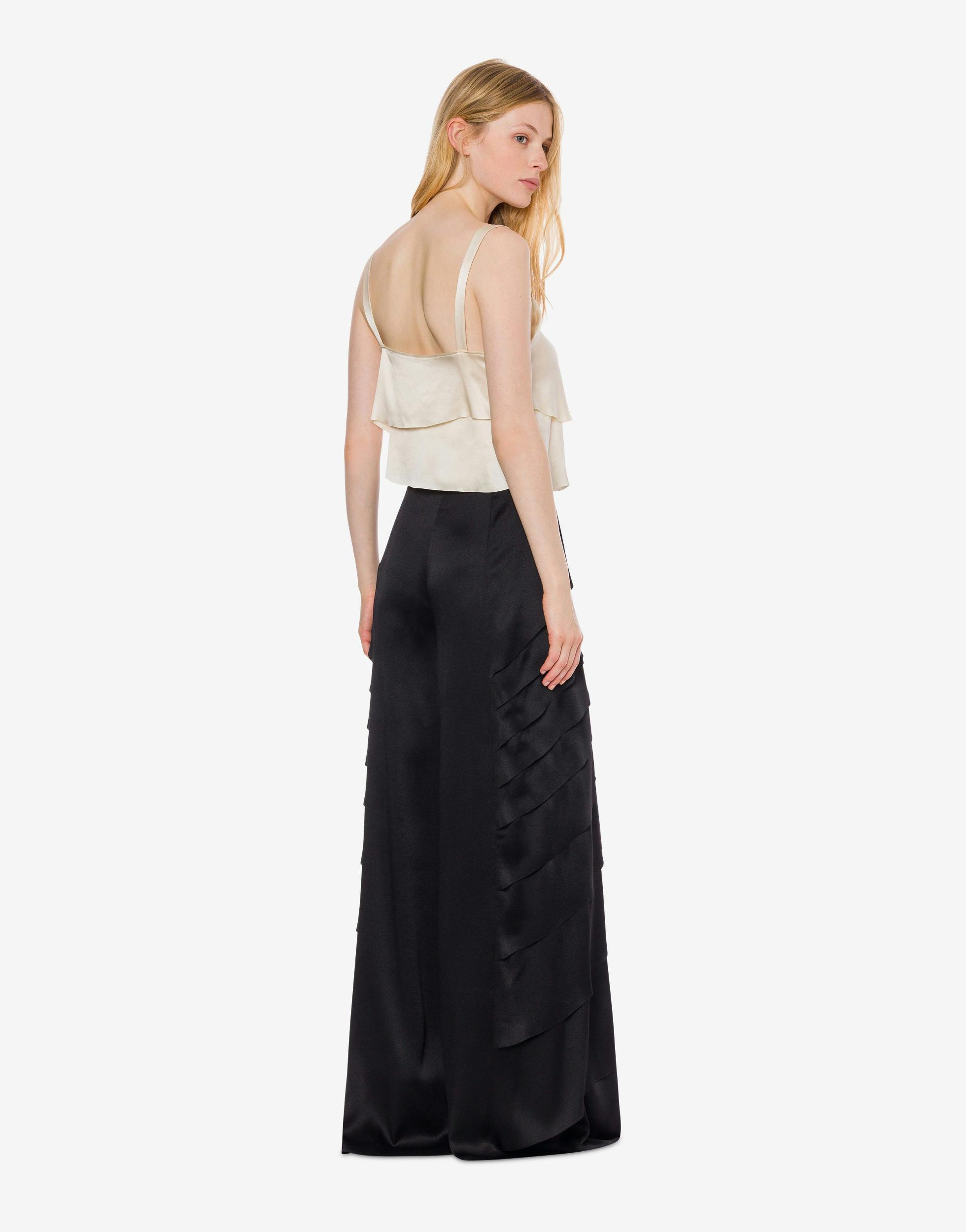 Satin palazzo trousers Product Image