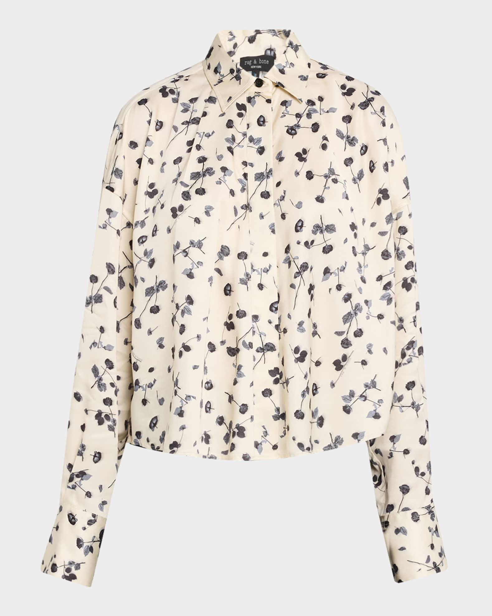 Martha Floral Satin Shirt Product Image