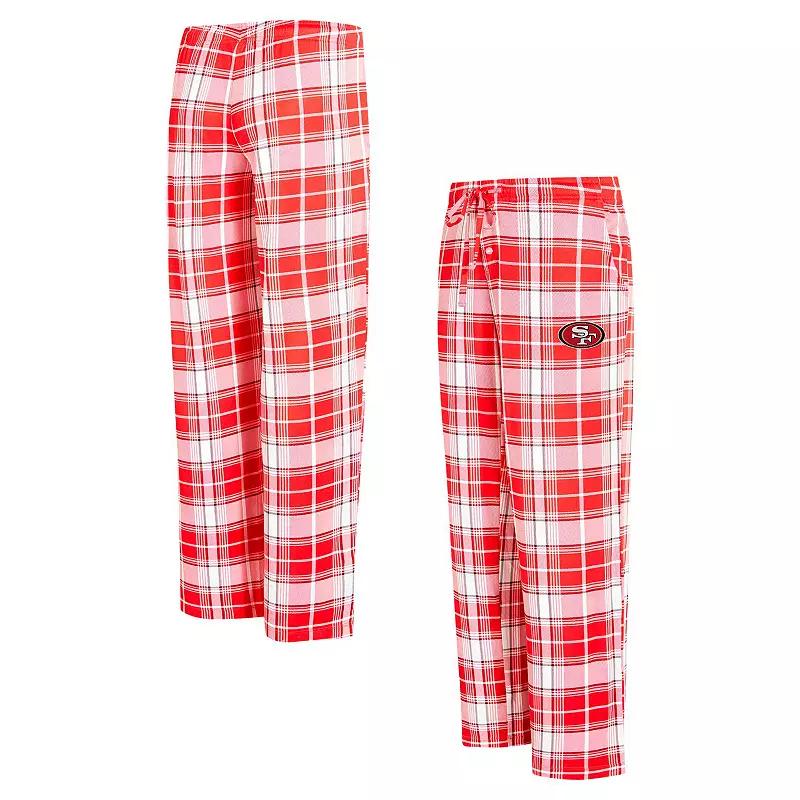Womens Concepts Sport Scarlet San Francisco 49ers Ashford Plaid Knit Pants Product Image