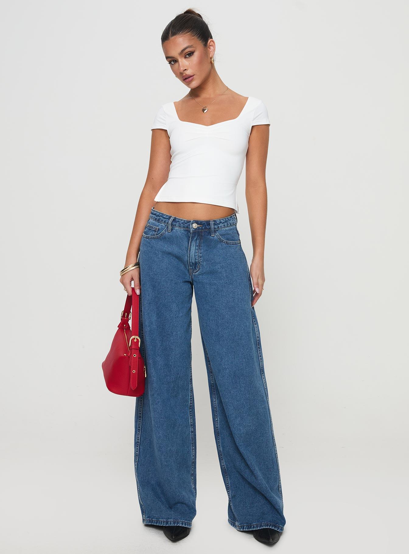 Rehna Short Sleeve Top White Product Image