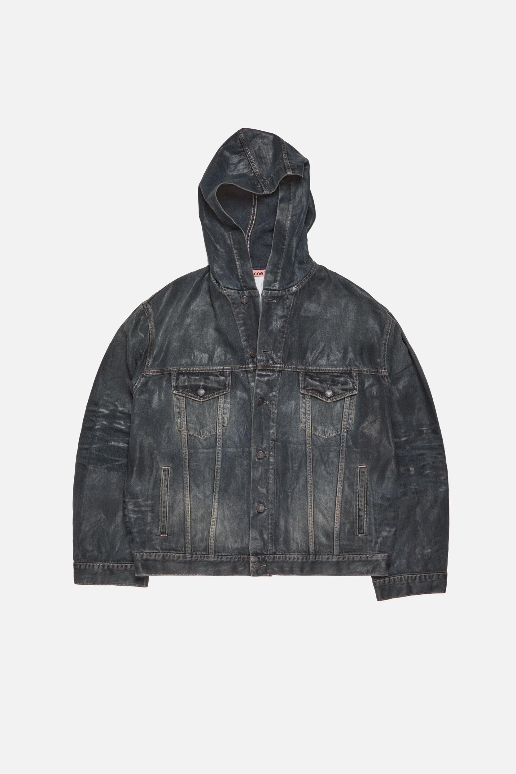 Denim jacket with hood Product Image