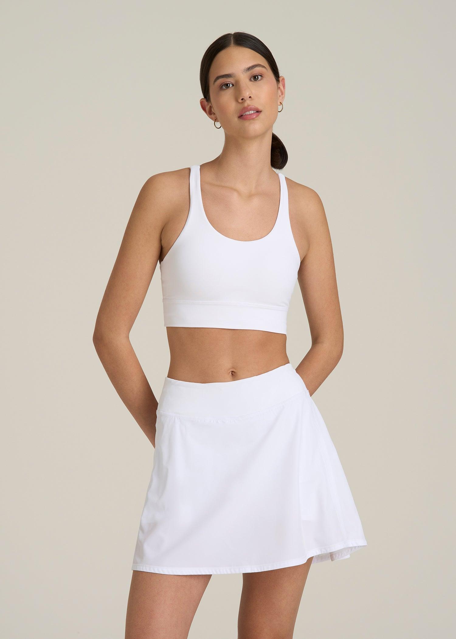 Women's Balance Crisscross Sports Bra for Tall Women in Bright White Female Product Image