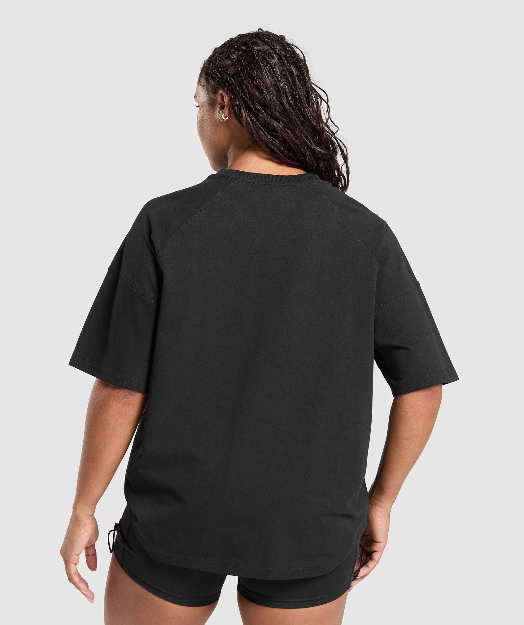 Gymshark Legacy Logo Oversized T-Shirt - Black Female Product Image