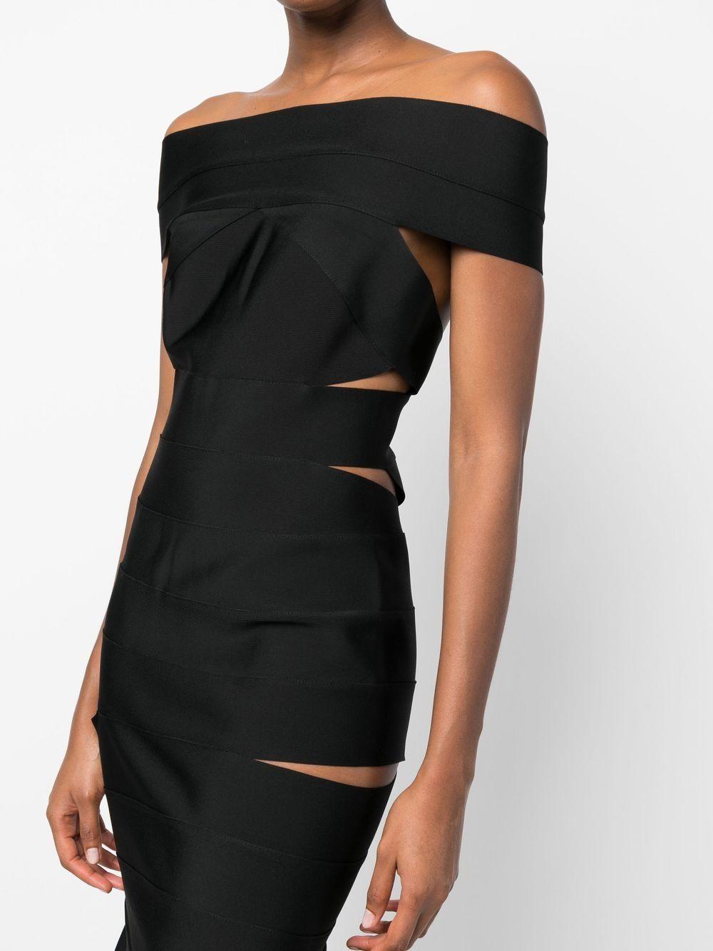 cut-out off-shoulder dress Product Image