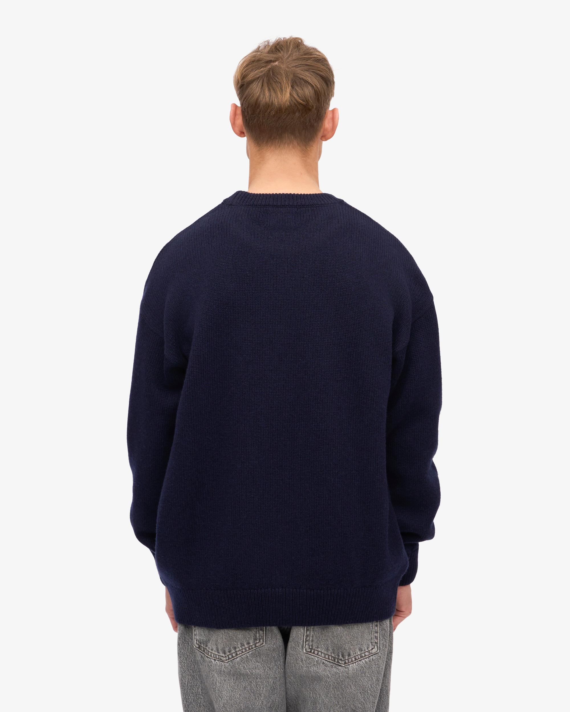 Oversized Merino Wool Crew - Lava Grey Product Image