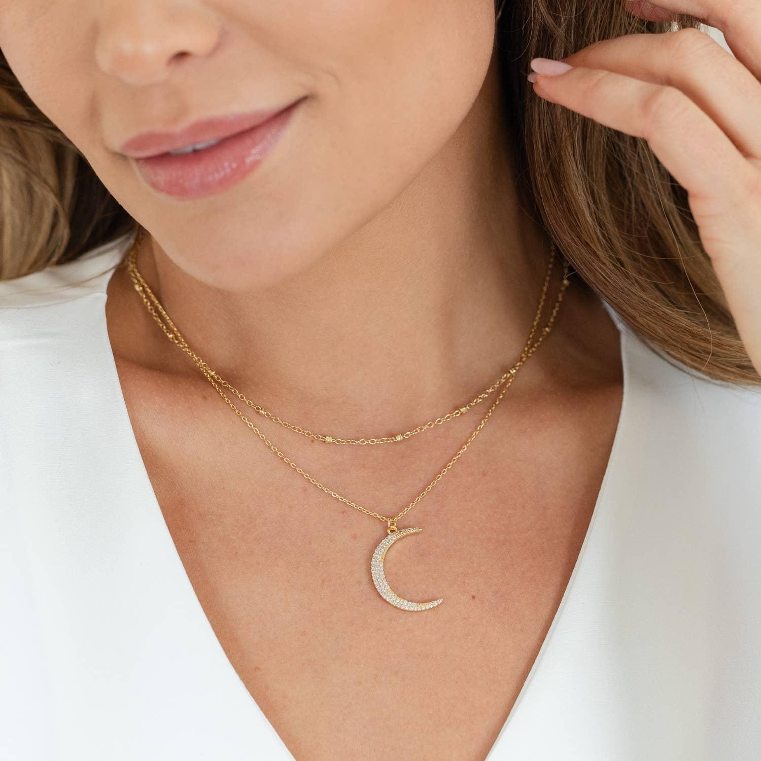 Layered Moon Necklace Product Image