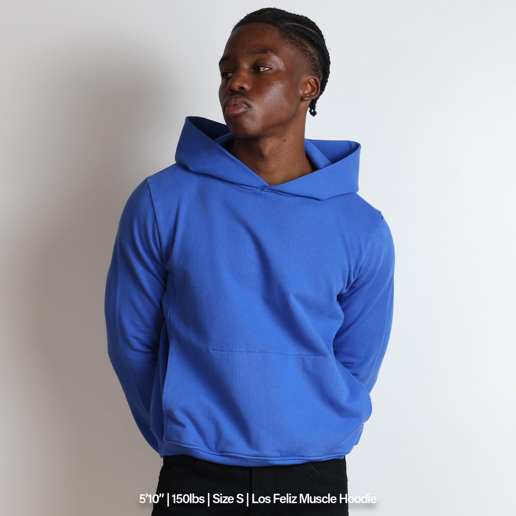 Los Feliz Crop Muscle Hoodie | Fitted Male Product Image