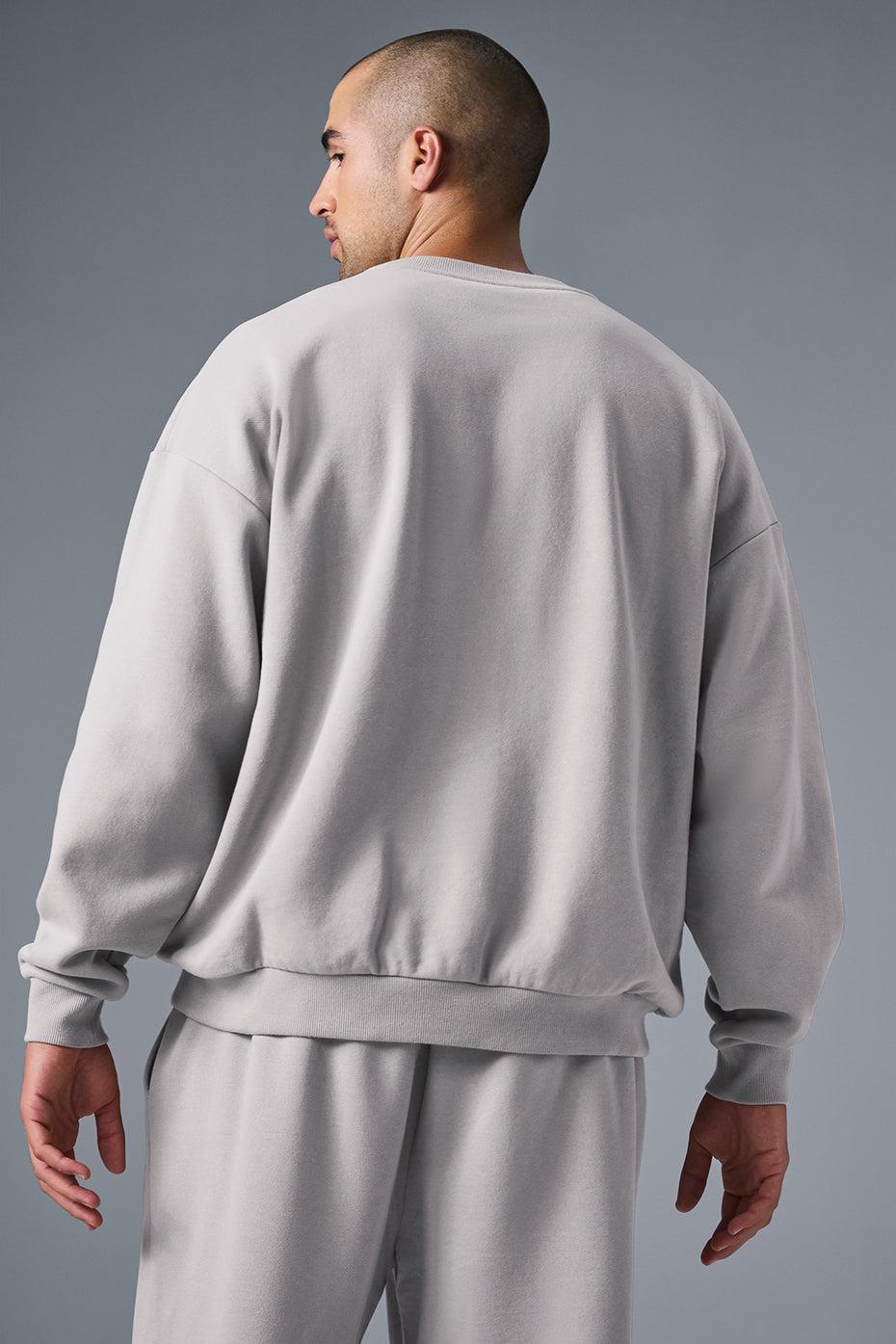 Washed Accolade Crew Neck Pullover - Grey Sky Wash Product Image
