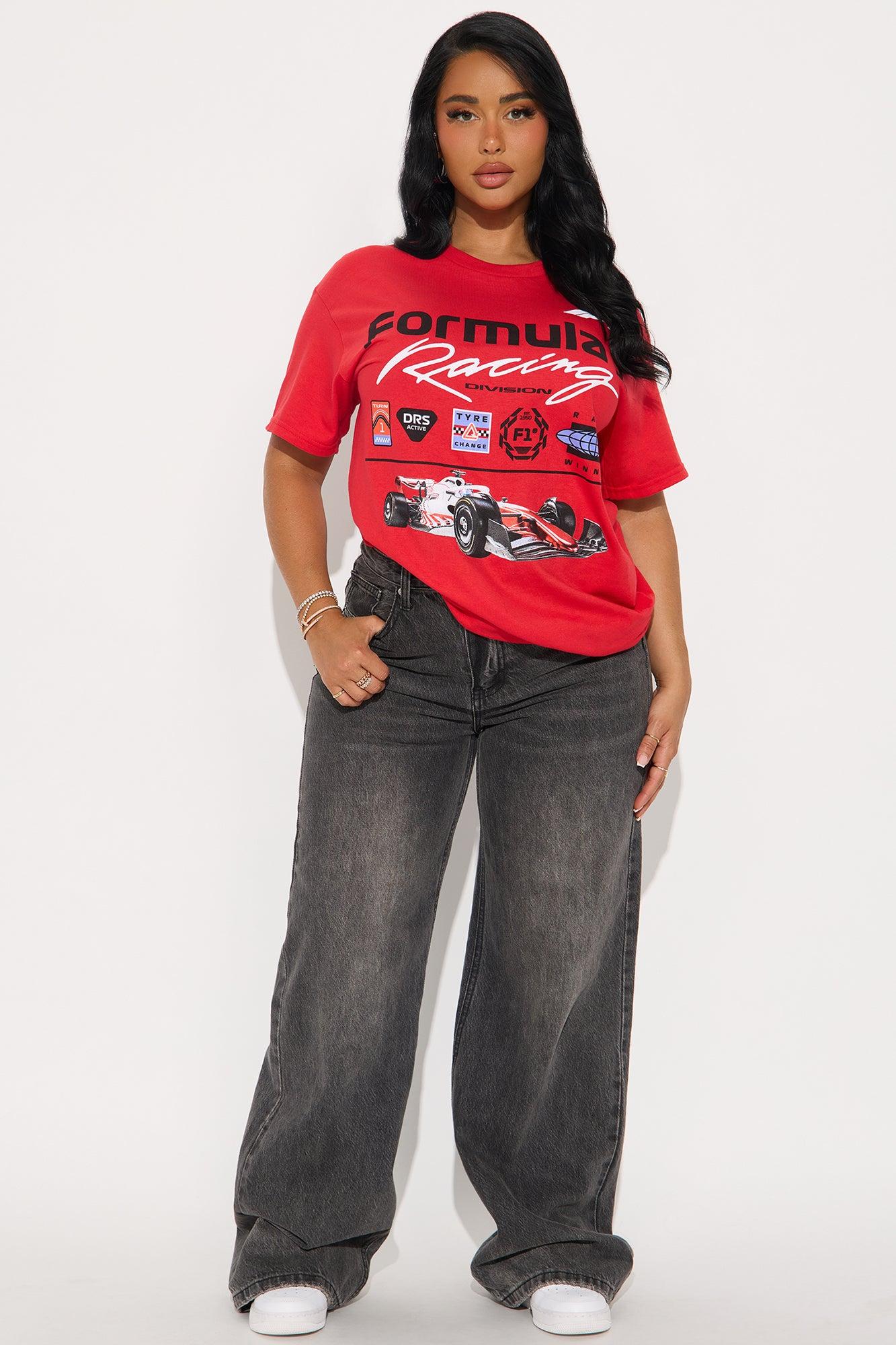 Formula 1 Racing Oversized Tee - Red Product Image
