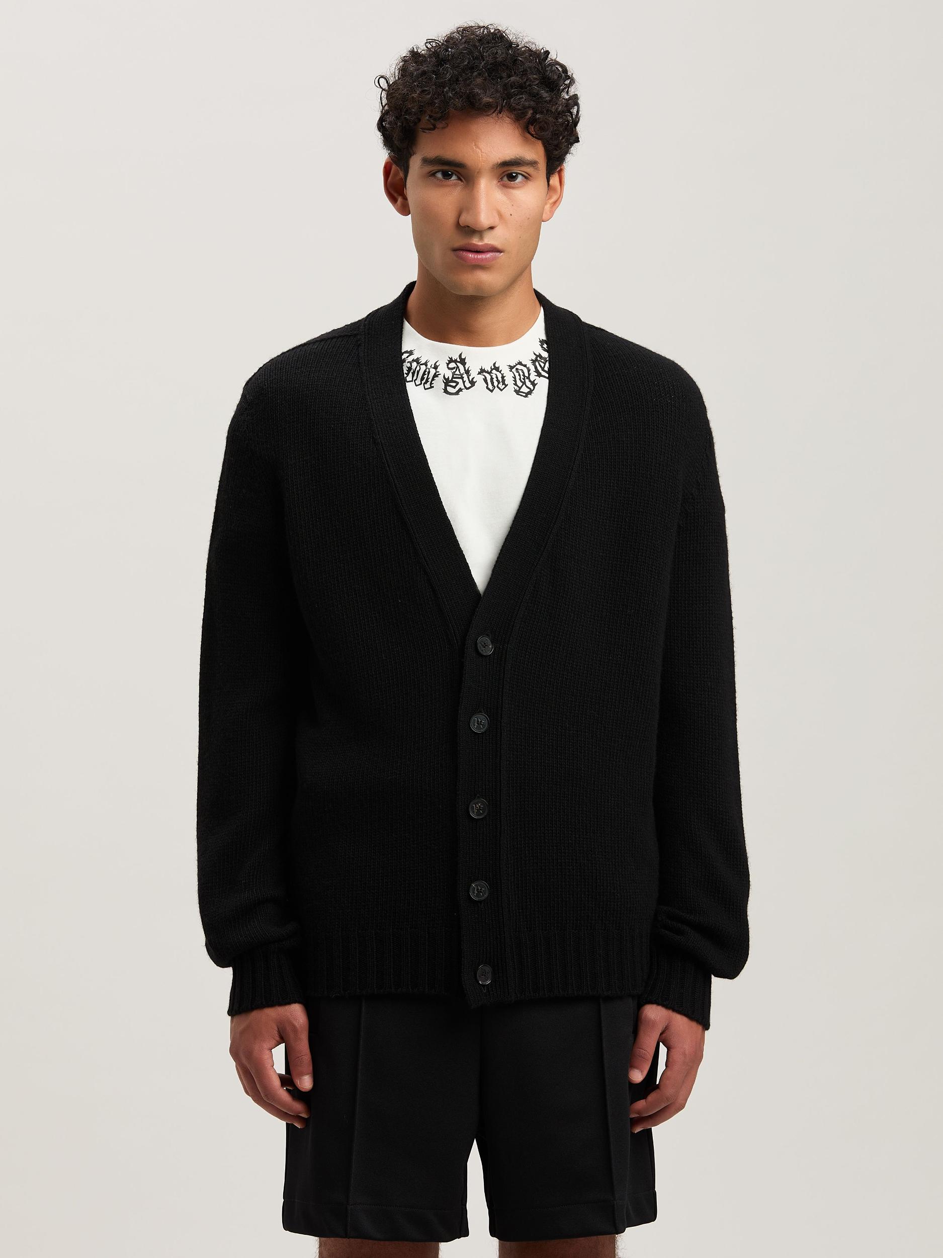 Curved Logo knit cardigan Product Image