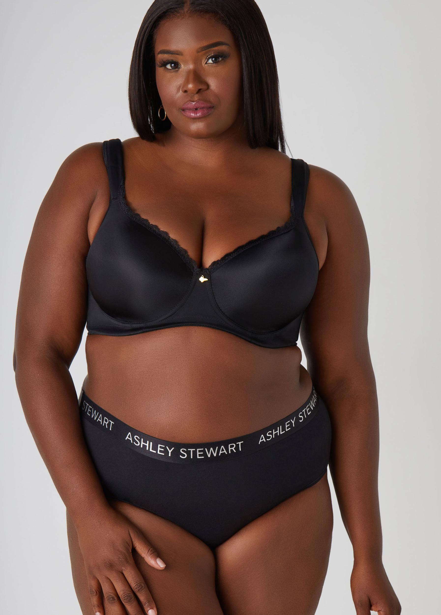 Plus Size Stretch Cotton Hipster Panties Ashley Stewart Product Image