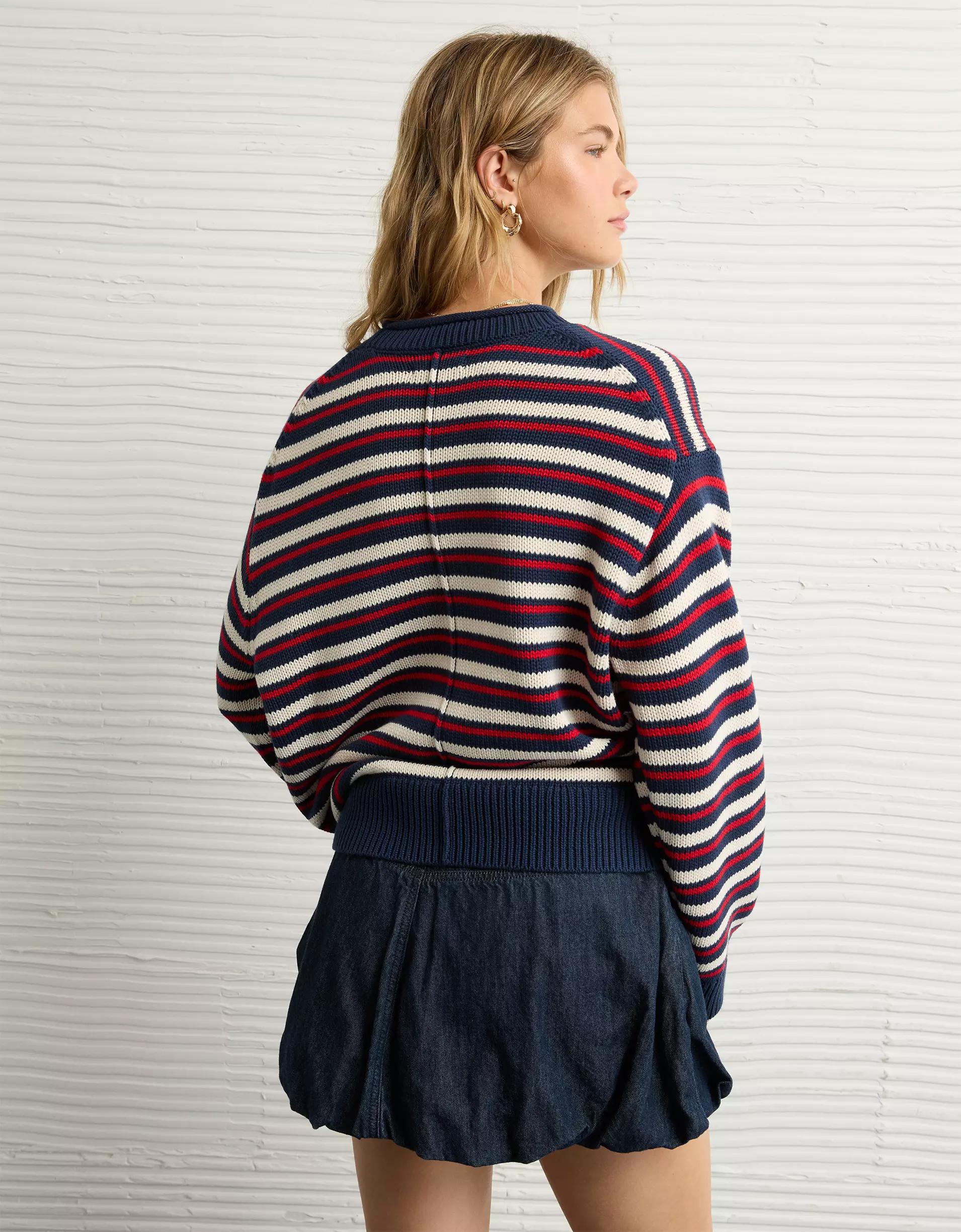 AE x The Summer I Turned Pretty Oversized Striped Sweater Product Image