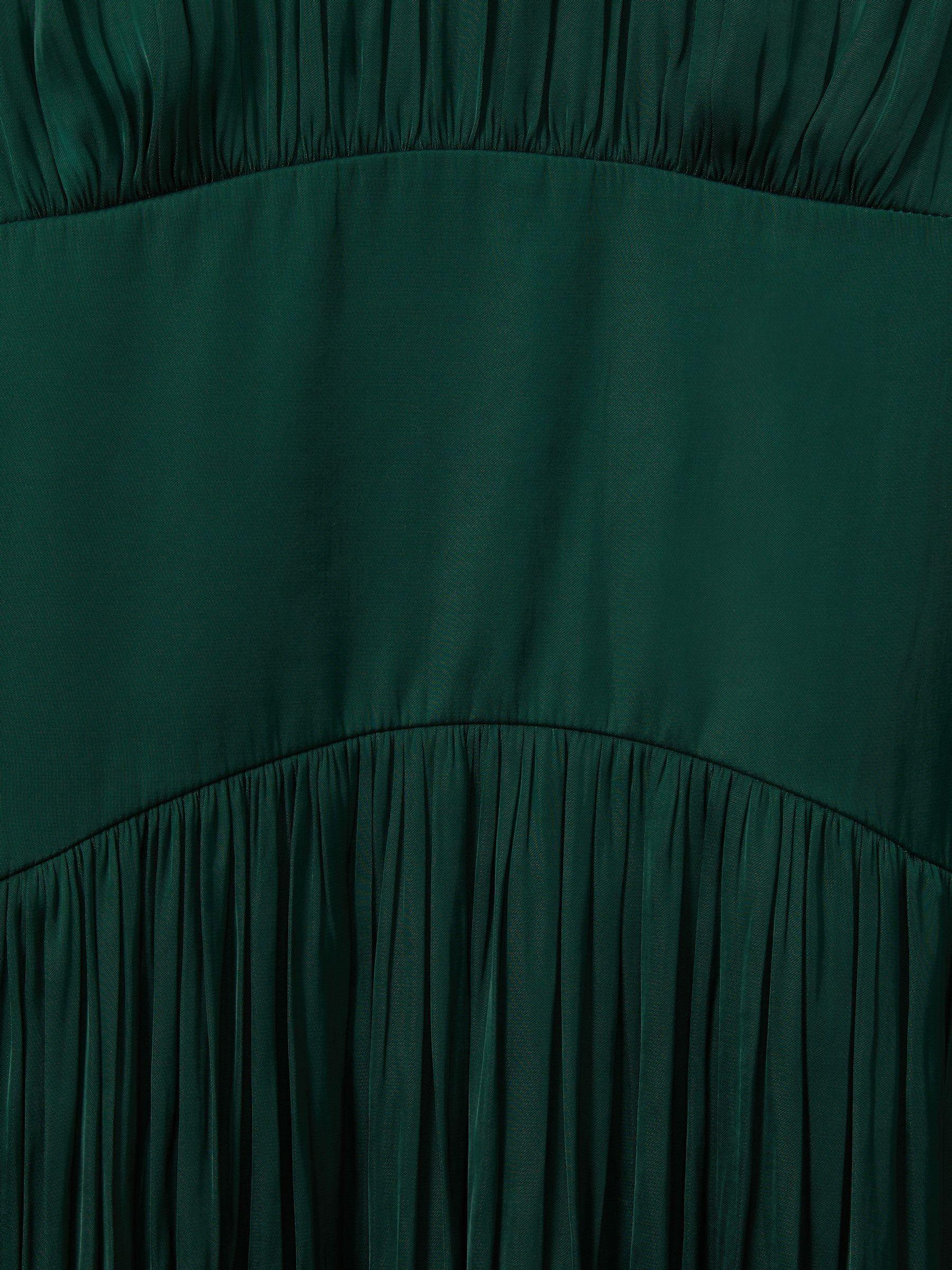 Florere Blouson Sleeve Midi Dress in Dark Green Product Image