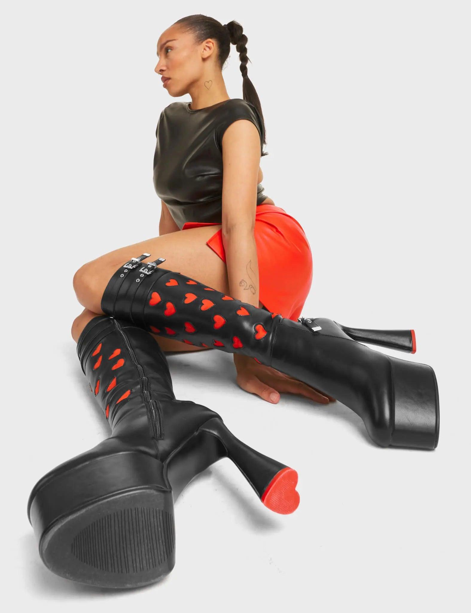 Intimate Platform Knee High Boots Product Image